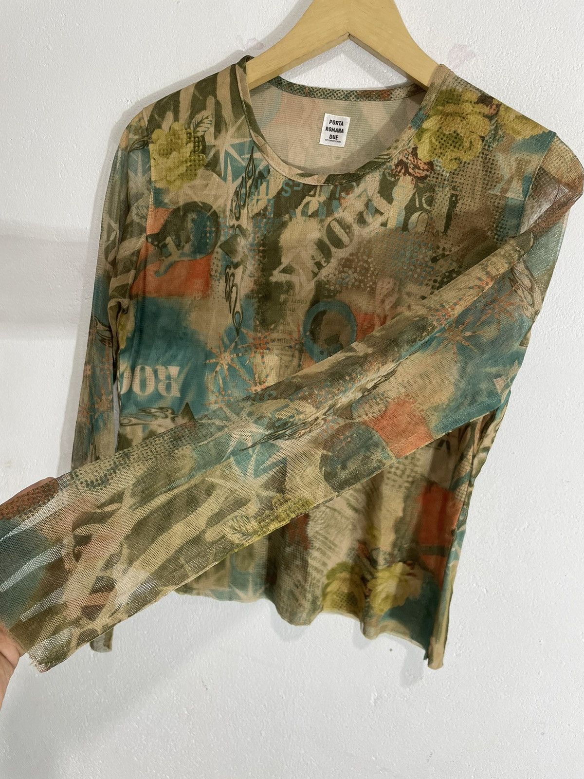 Hysteric Glamour Flames Rock transprent meshtop Jean Paul Gaultier Style Size S / US 4 / IT 40 - 3 Thumbnail