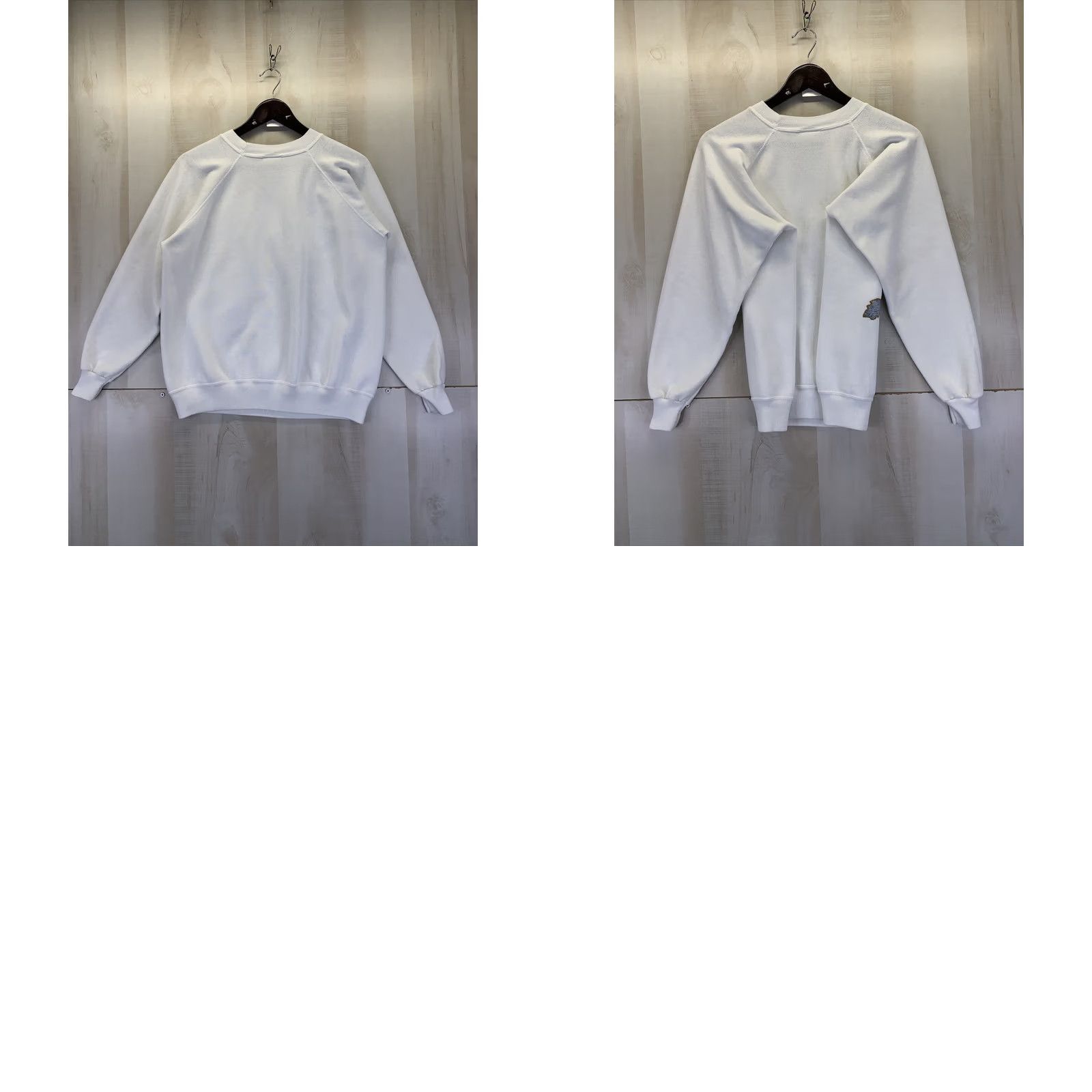Hanes VINTAGE Hanes Sweatshirt Denim Butterflies Gel Art White Womens Large 90s Pullover Crew Neck Long Sleeve Size L / US 10 / IT 46 - 10 Thumbnail