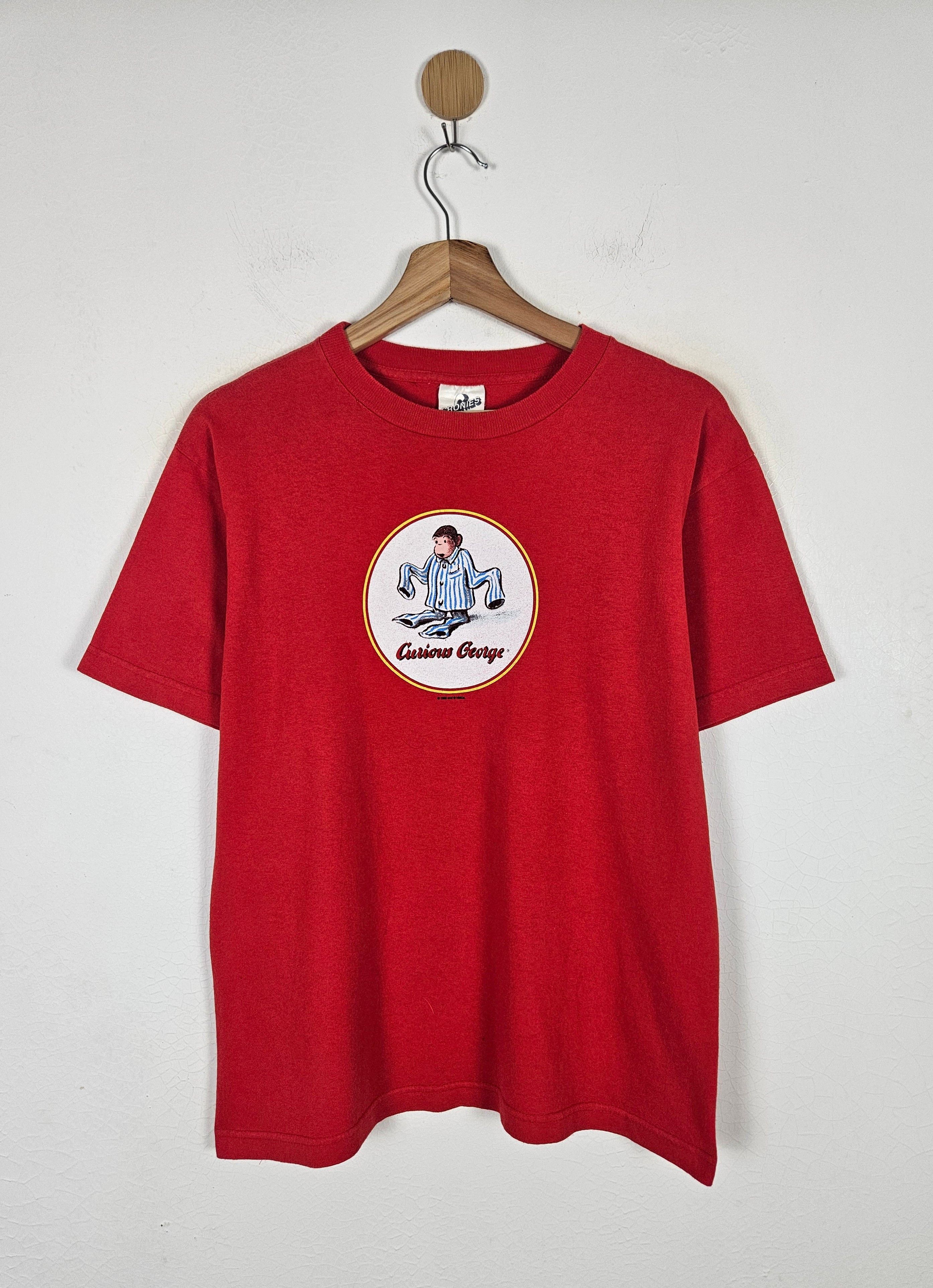 Vintage Vintage Curious George 90s American TV Kids Show shirt Size US L / EU 52-54 / 3 - 1 Thumbnail