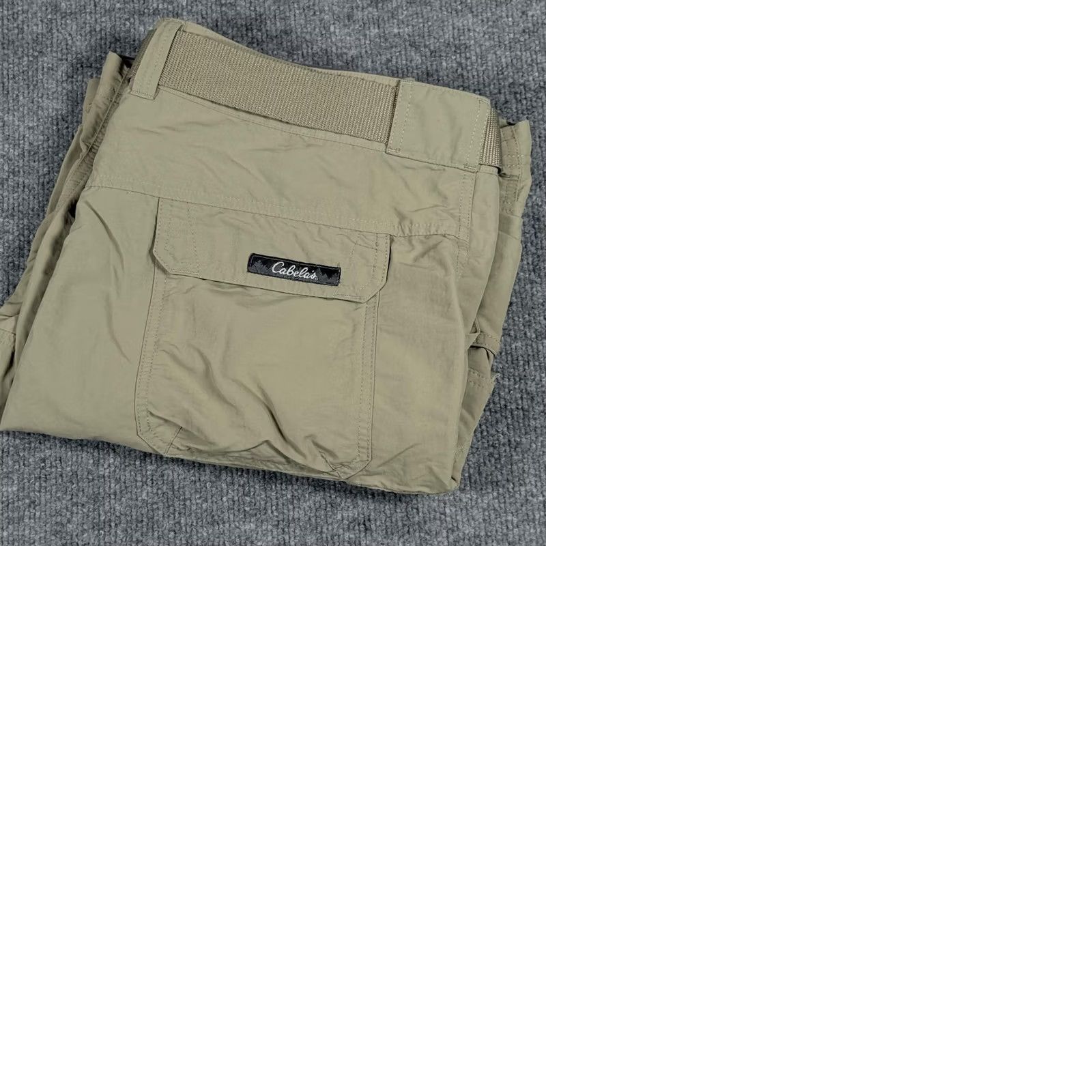 Vintage Cabela's Mens Cargo Shorts 38 Khaki Nylon Outdoor Hiking Belted Pockets Fishing Size US 38 / EU 54 - 9 Thumbnail