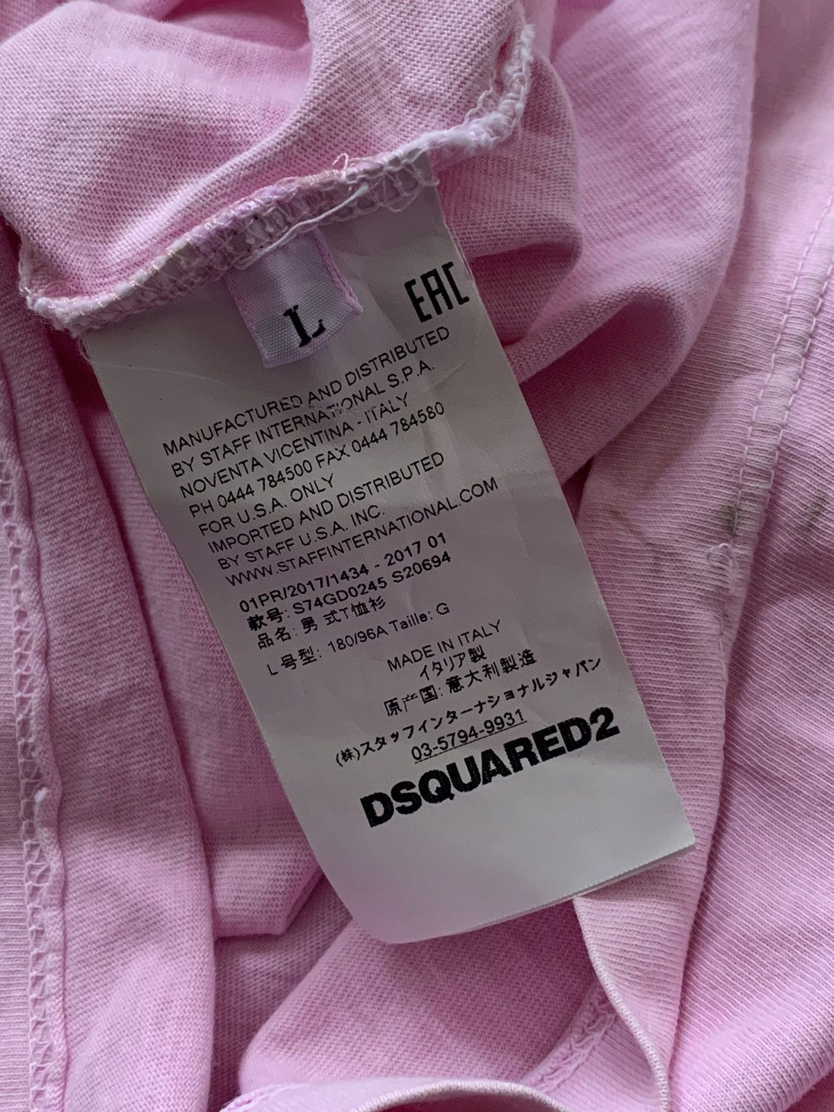 Dsquared2 Dsquared2 Vneck longsleeve tshirt Size US L / EU 52-54 / 3 - 4 Thumbnail