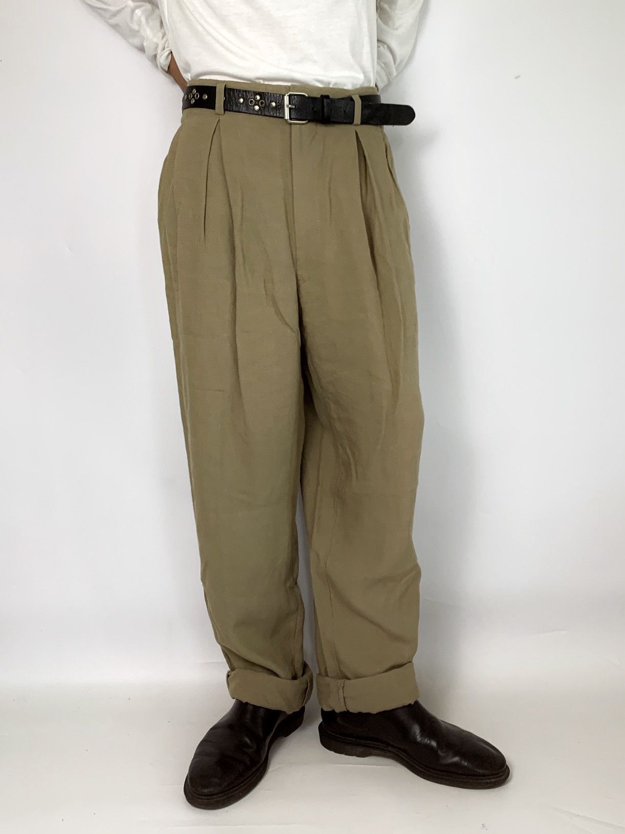 JUN MEN 80s jun men yohji yamamoto trousers double pleated pant Size US 30 / EU 46 - 11 Thumbnail