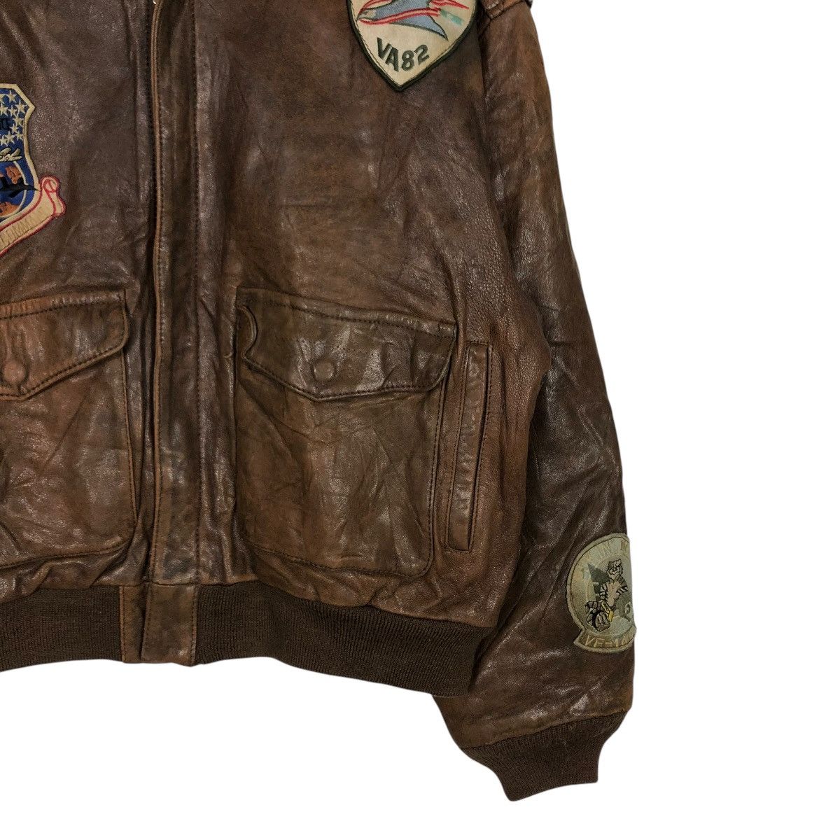 Avirex 🔥VINTAGE AVIREX GENUINE LEATHER JACKET AMERICAN CLASSIC USA Size US M / EU 48-50 / 2 - 8 Thumbnail