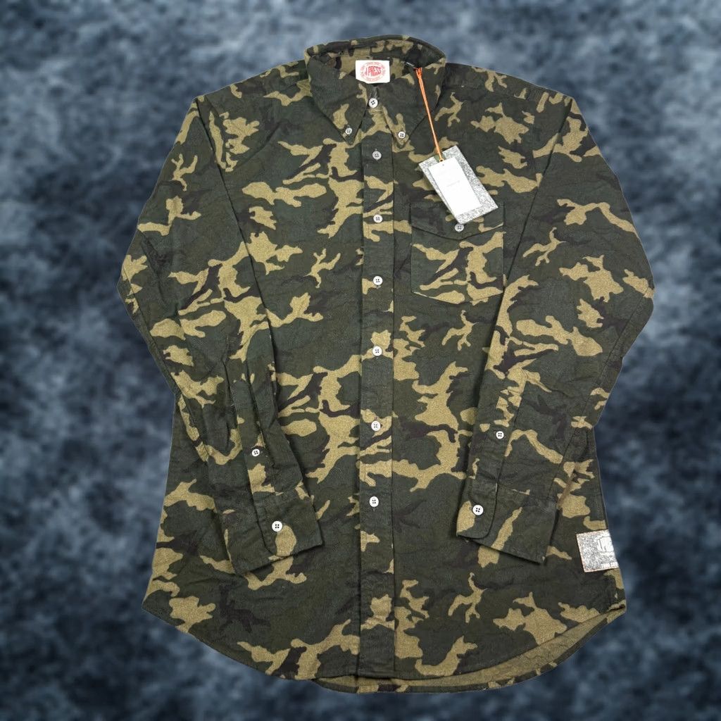 Todd Snyder VINTAGE J.Press Todd Snyder Flannel Camo Shirt Mens S Olive Green Chamois Button Down Size US S / EU 44-46 / 1 - 1 Thumbnail