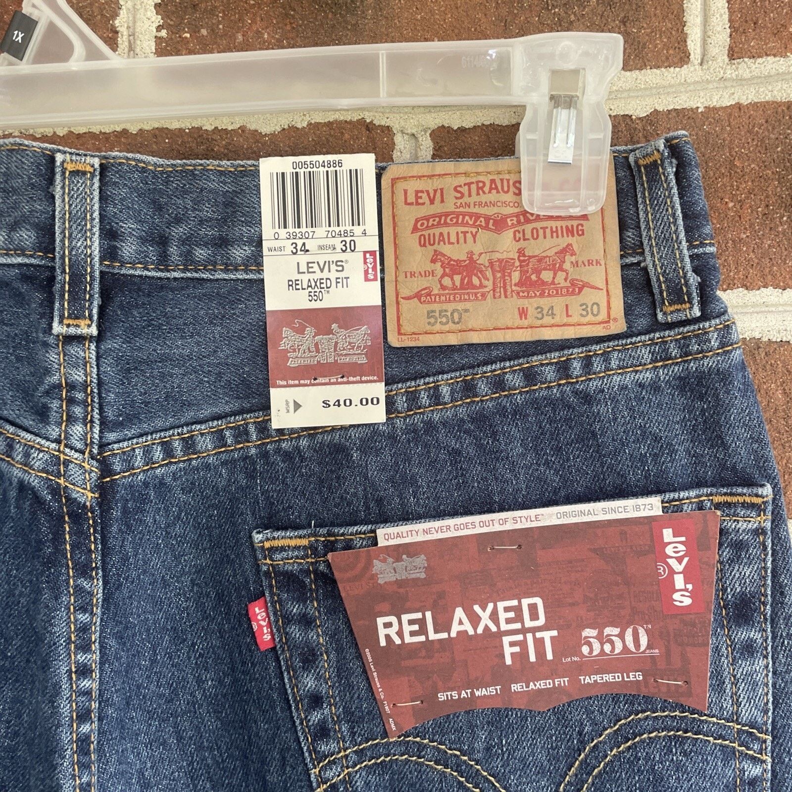 Levi's Vtg 90s Levi’s 550 Relaxed BOOTCUT Blue Jeans Size 34/30 NWT Size US 34 / EU 50 - 5 Thumbnail