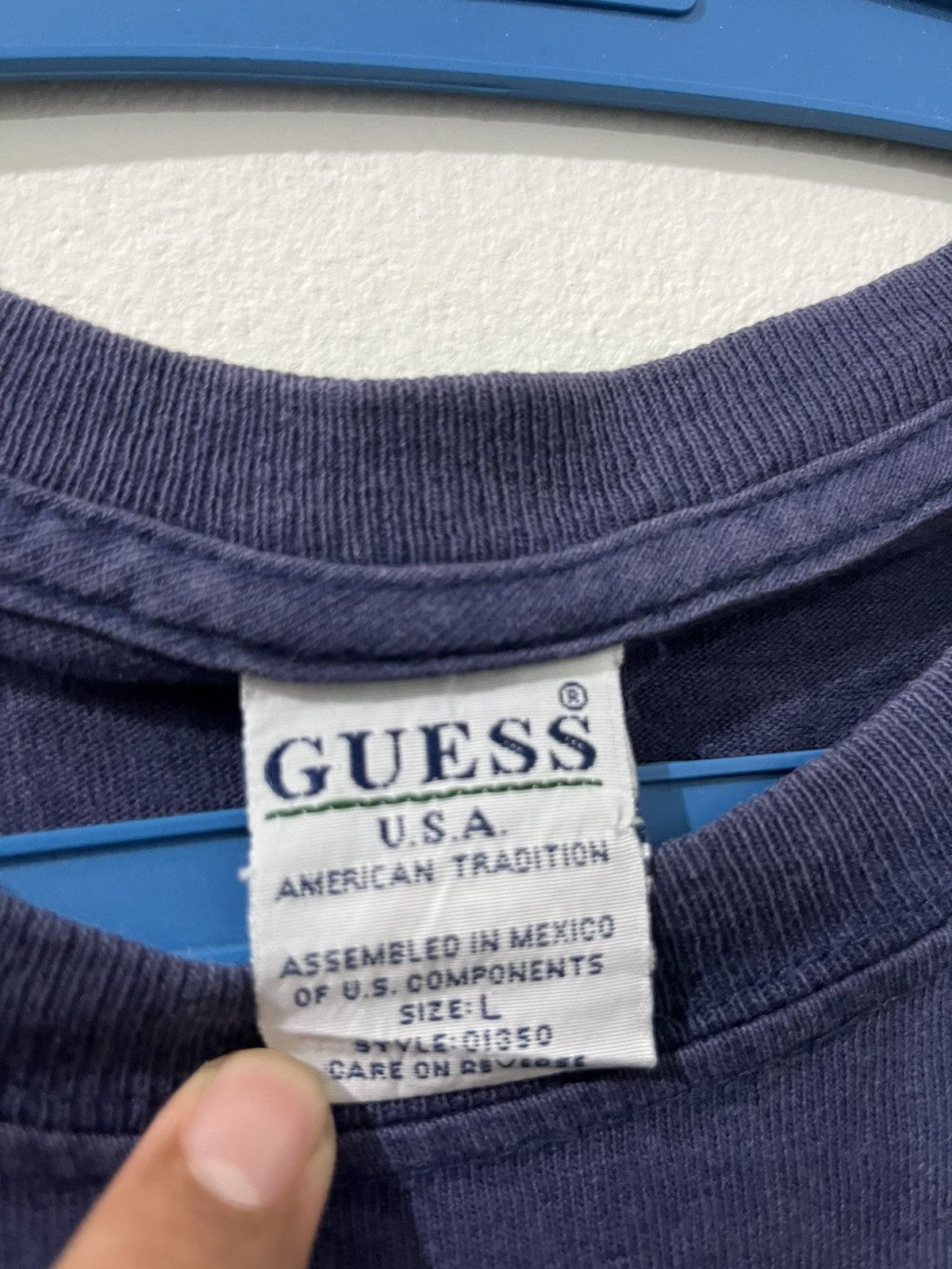 Georges Marciano Vintage 90s Guess Jeans Big Logo Shirts Size US L / EU 52-54 / 3 - 5 Thumbnail