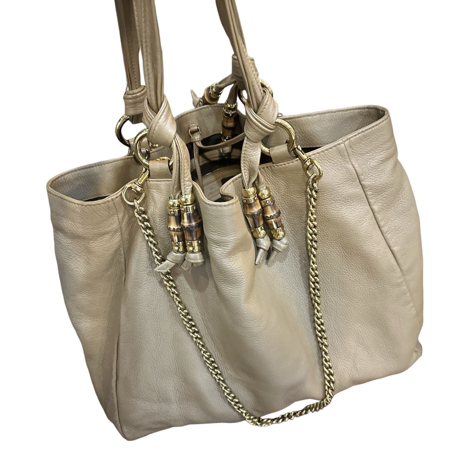 Gucci Gucci Bamboo 1947 Tassel Leather Handle Bag One Size Size ONE SIZE - 1 Thumbnail