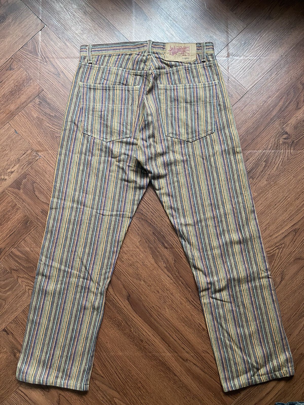 If Six Was Nine × Japanese Brand Lesvis Bois Stripe Pants Size US 34 / EU 50 - 2 Thumbnail