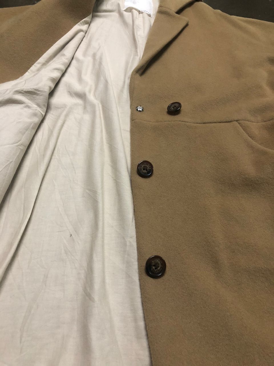 Japanese Brand Inconnue Wool Over Coat Nice Design Size M / US 6-8 / IT 42-44 - 12 Thumbnail