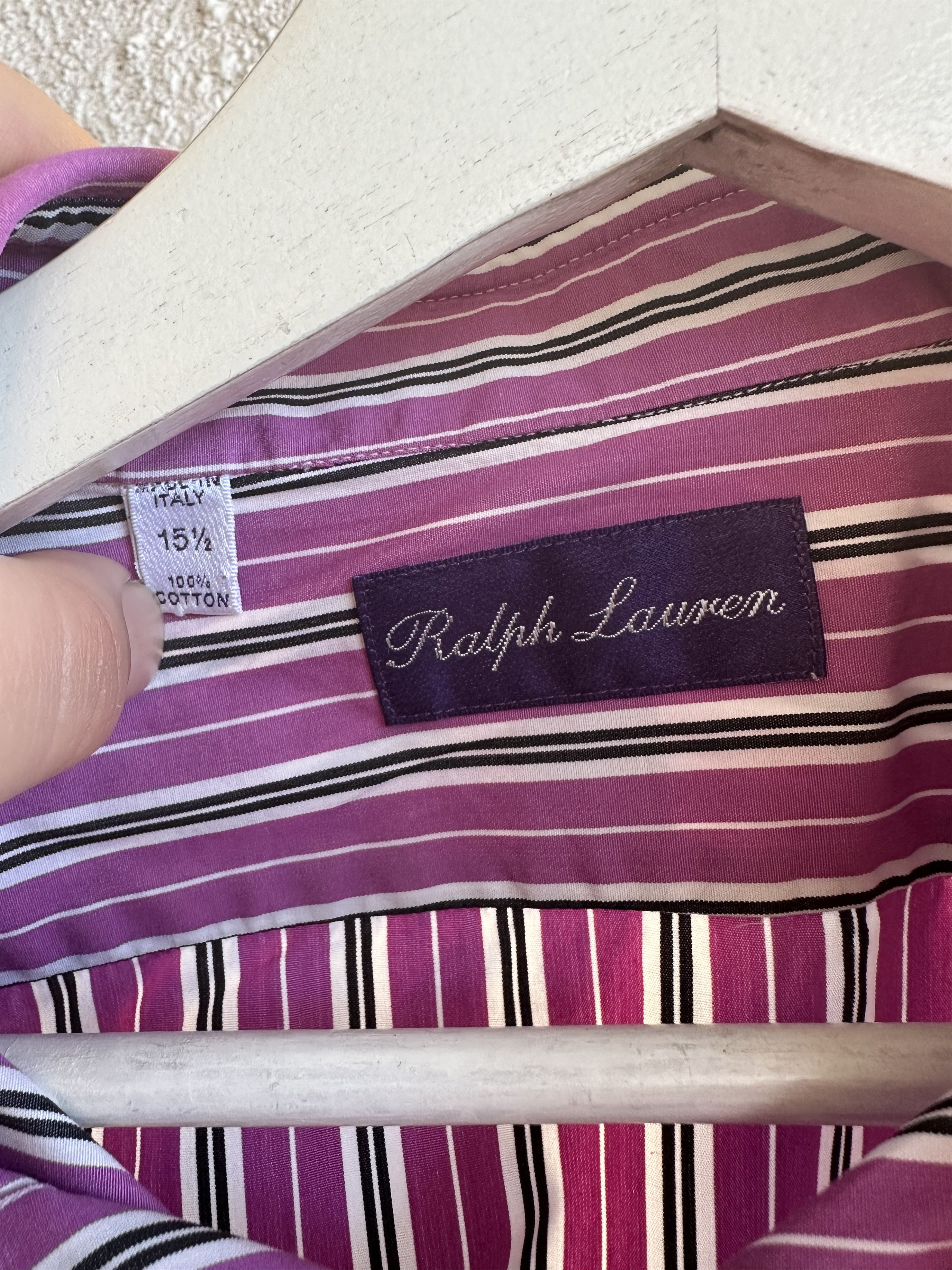 Ralph Lauren Purple Label striped cotton shirt Size US L / EU 52-54 / 3 - 4 Thumbnail