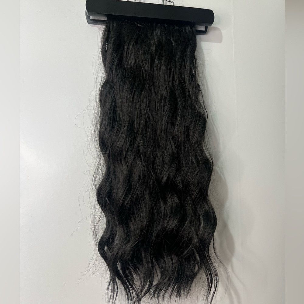 Other Clip in Set 4 Clip in Wavy Black Hair Extensions Thick piec Size ONE SIZE - 2 Thumbnail