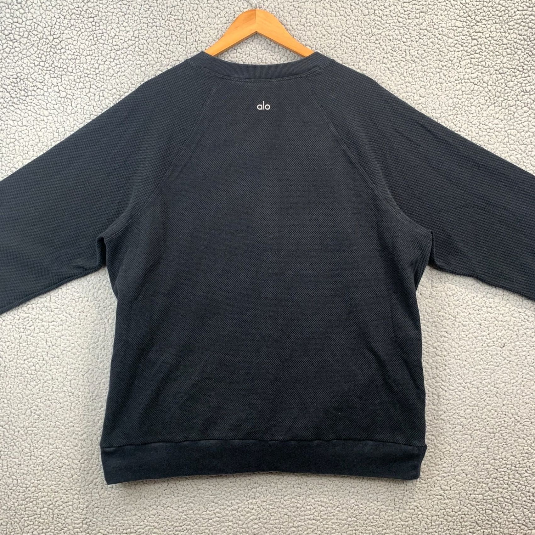 Alo ALO Sweatshirt Crew Neck Pullover Fleece Long Sleeve Black XL Men Clothing Logo Regular Size US XL / EU 56 / 4 - 5 Thumbnail