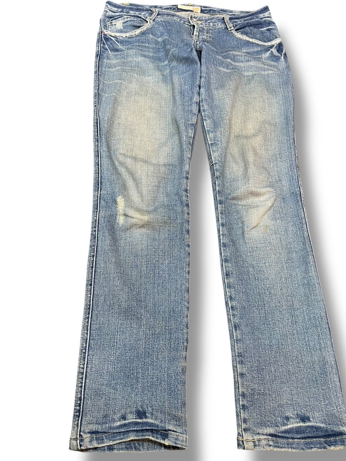 Japanese Brand Vintage Fabric Jam Unique Pocket Distressed Denim Size US 33 - 4 Thumbnail