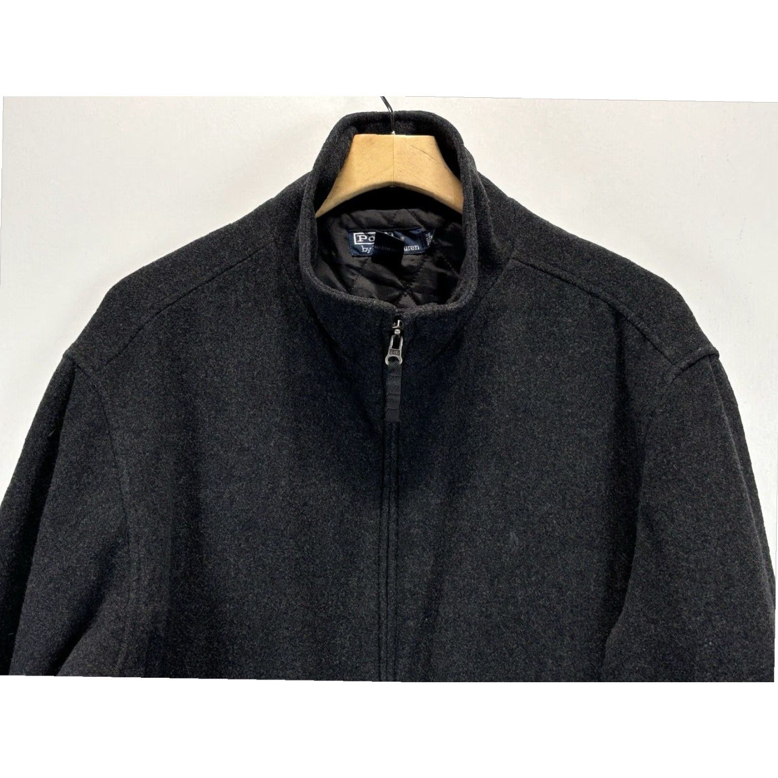 Ralph Lauren VINTAGE Polo Ralph Lauren Wool Blend Short Jacket XL Mens Gray Quilted Lining Size US XL / EU 56 / 4 - 2 Thumbnail