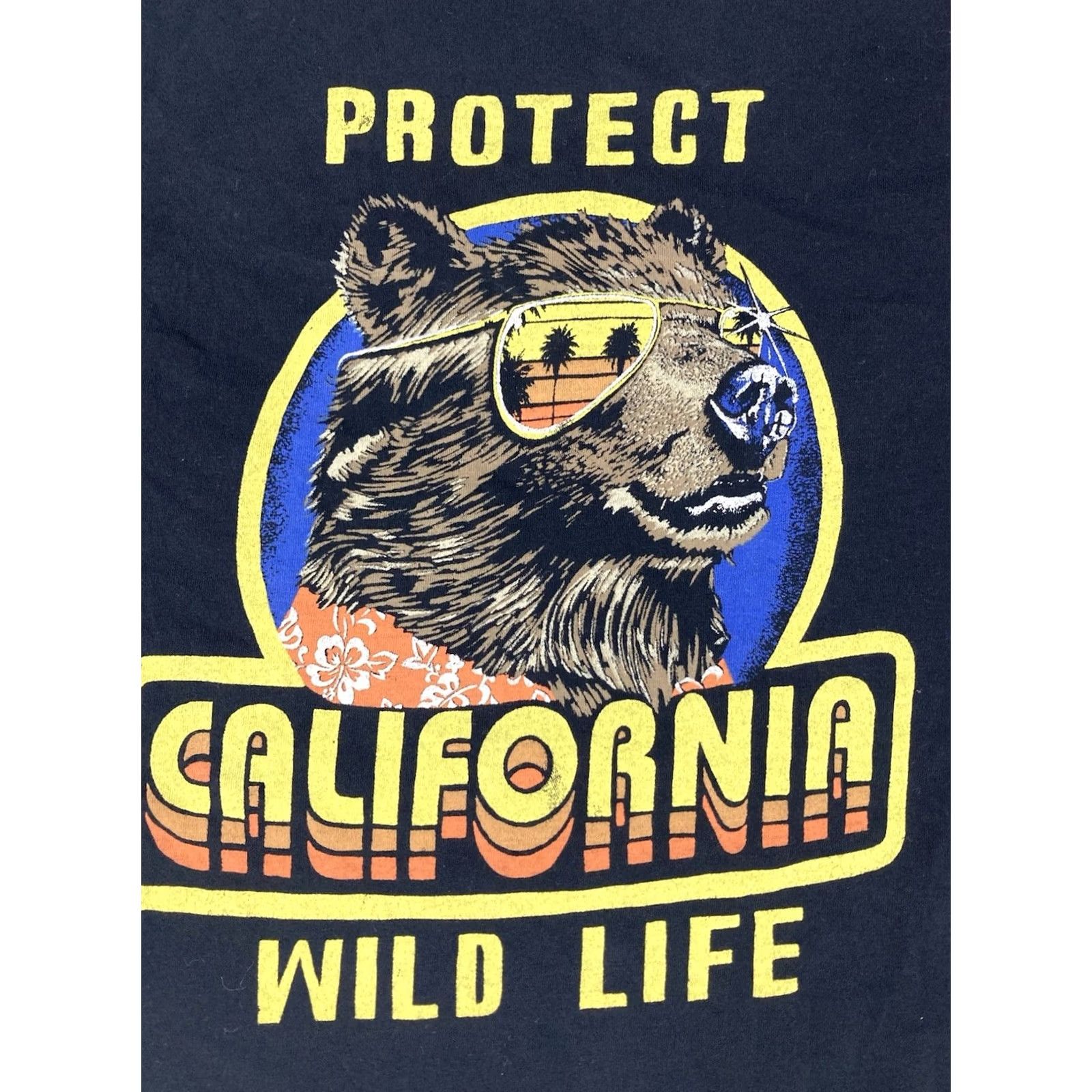 Lucky Brand Lucky Brand Protect California Wild Life Bear Graphic T-shirt Men Medium Black Size US M / EU 48-50 / 2 - 2 Thumbnail