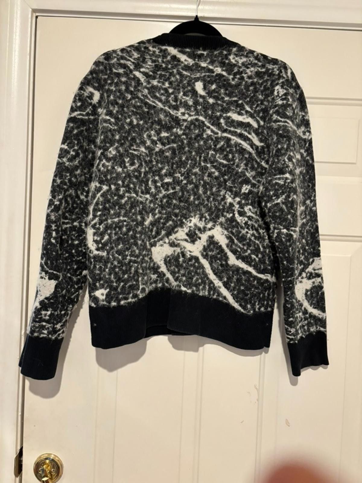Allsaints Womens All Saints black/white sweater sz M oversized. #377 Size M / US 6-8 / IT 42-44 - 2 Thumbnail