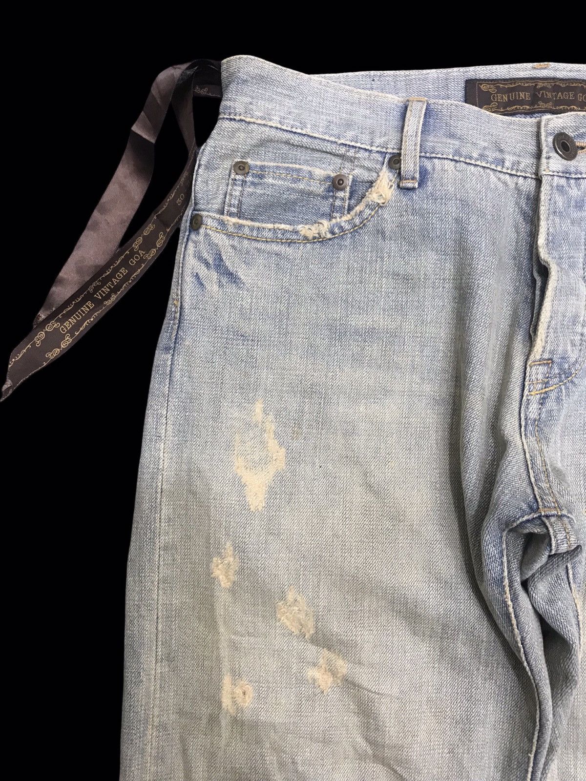 Japanese Brand 💥HIGH END SEDITIONARIES💥GOA MUD WASH DISTRESSED DENIM F373 Size US 31 - 5 Thumbnail
