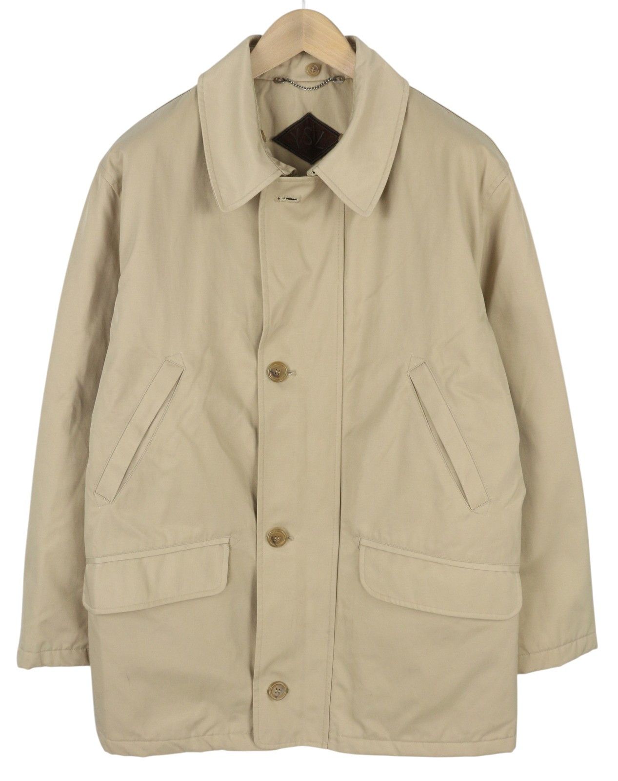 Yves Saint Laurent 48 Beige Full Zip Spread Collar Pockets Lined 86461 Size US M / EU 48-50 / 2 - 1 Thumbnail