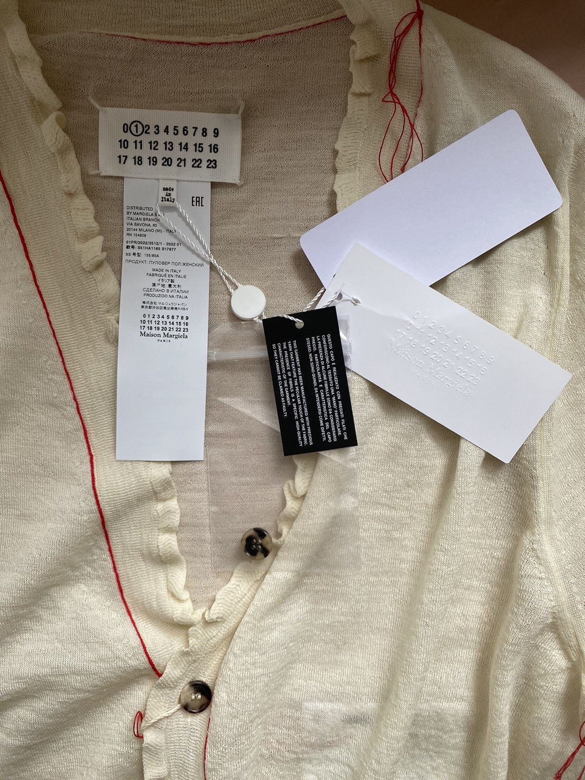 John Galliano × Maison Margiela ［Quiet Luxury] Maison Margiela wool and silk blend cardigan Size XS / US 0-2 / IT 36-38 - 8 Thumbnail