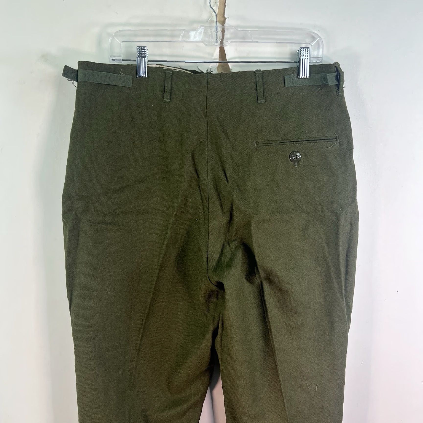 Vintage Vtg 1953 Wool M-1951 US Military Field Trouser Pants Mens MK Short 34x28.5 Green Size US 31 - 6 Thumbnail