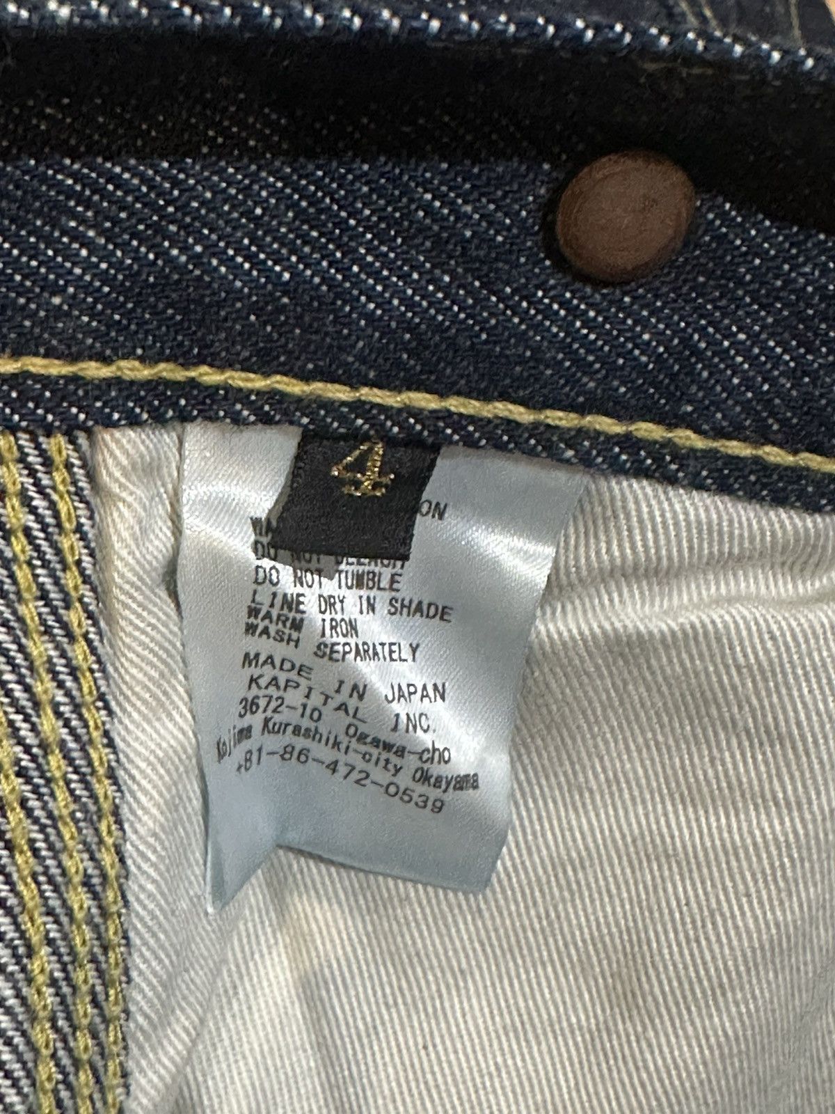 Kapital 11.5oz Indigo Double Knee Lumber Denim Pants XL size 4 Size US 36 / EU 52 - 7 Thumbnail