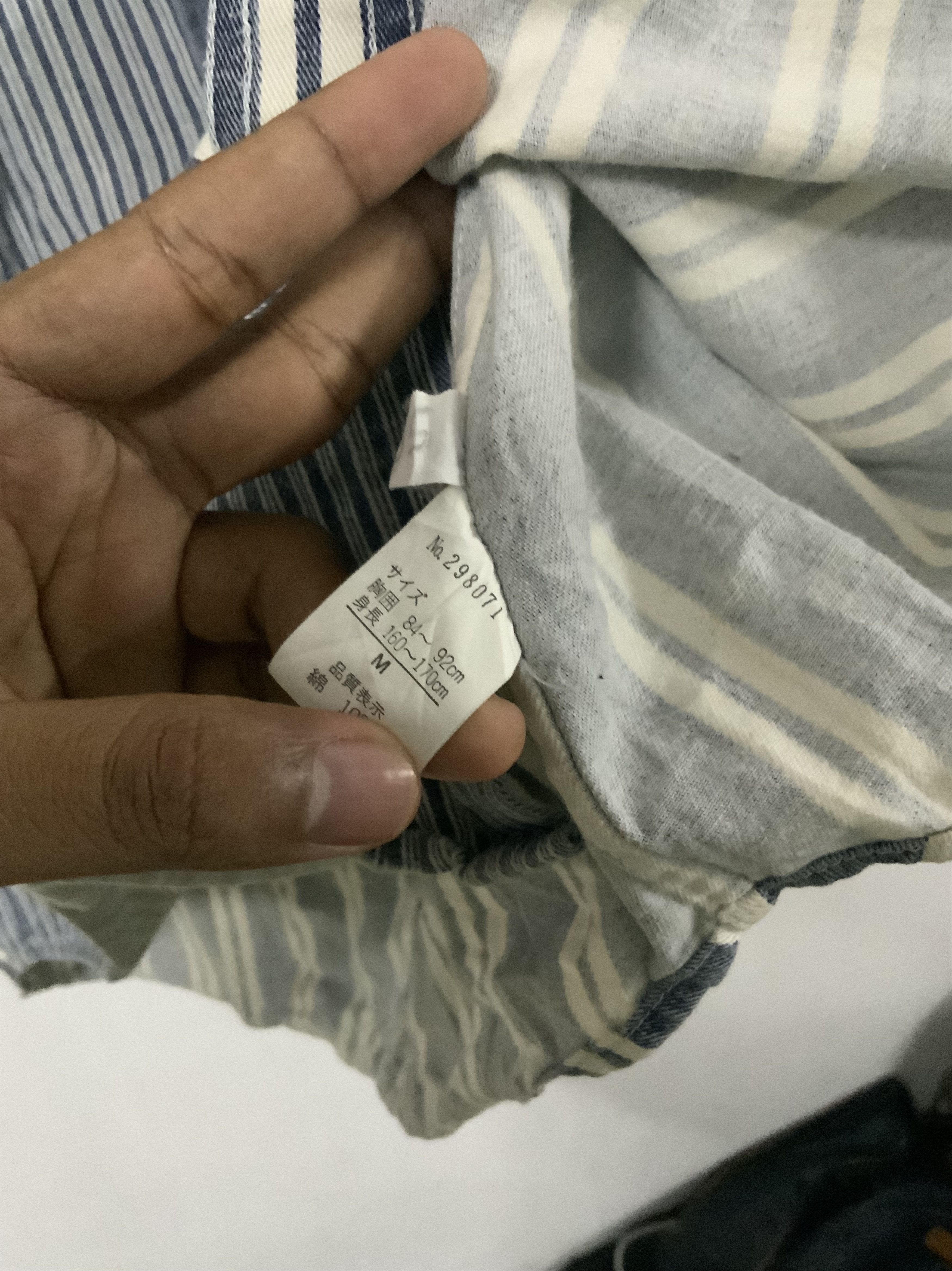 Japanese Brand Milacosta Japan Striped Indigo Hoodie Sleeveless Size US M / EU 48-50 / 2 - 9 Thumbnail