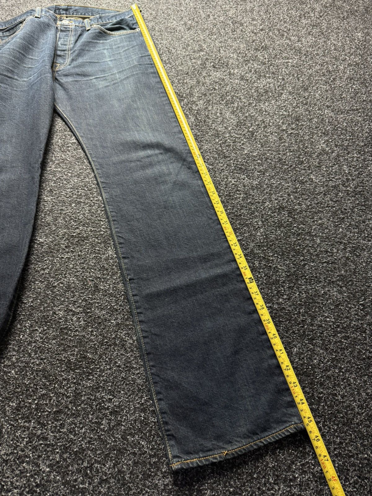 Levi's 00s Y2K USA Levi’s 501 Dark Wash Straight Leg Jeans W34 Size US 34 / EU 50 - 15 Thumbnail