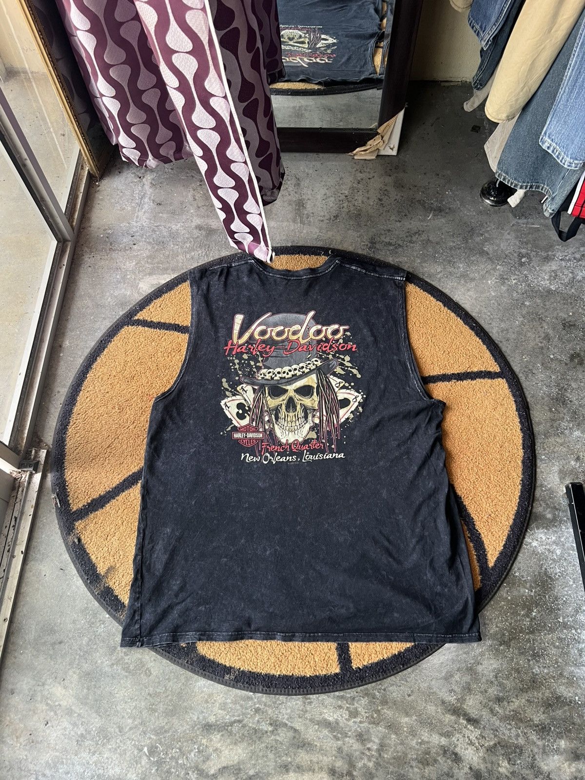 Harley Davidson 🔥Rare Voodoo Harley Davidson Sleeveless Tee Size US XL / EU 56 / 4 - 1 Thumbnail