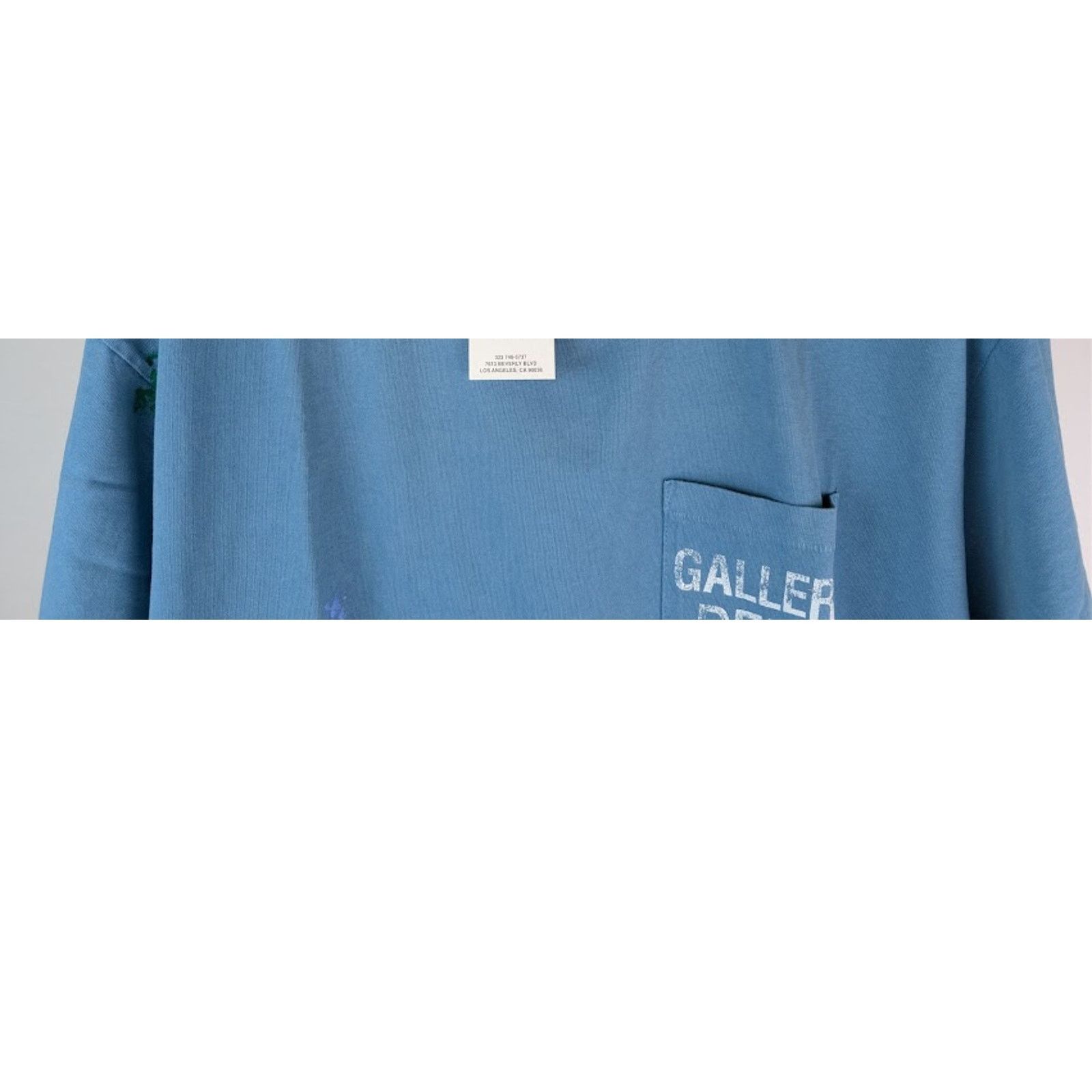 Gallery Dept. o1rshd1 Q:2 / Vintage Logo Painted T-Shirt in Dusty Blue Size US XXL / EU 58 / 5 - 3 Thumbnail
