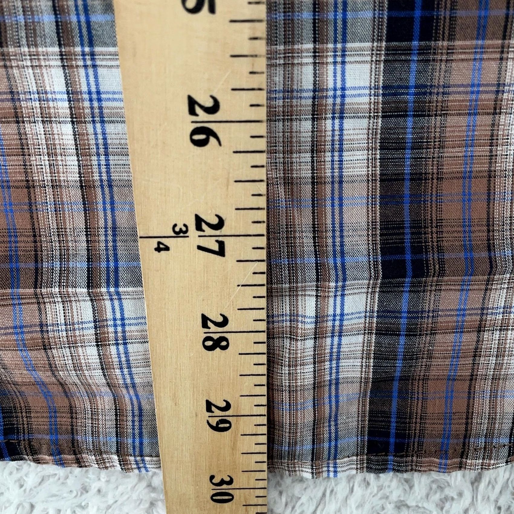 Wrangler Wrangler Western Shirt Mens M Brown Blue Plaid Long Sleeve Button-Up Collared Snap Pocket Size US M / EU 48-50 / 2 - 5 Thumbnail