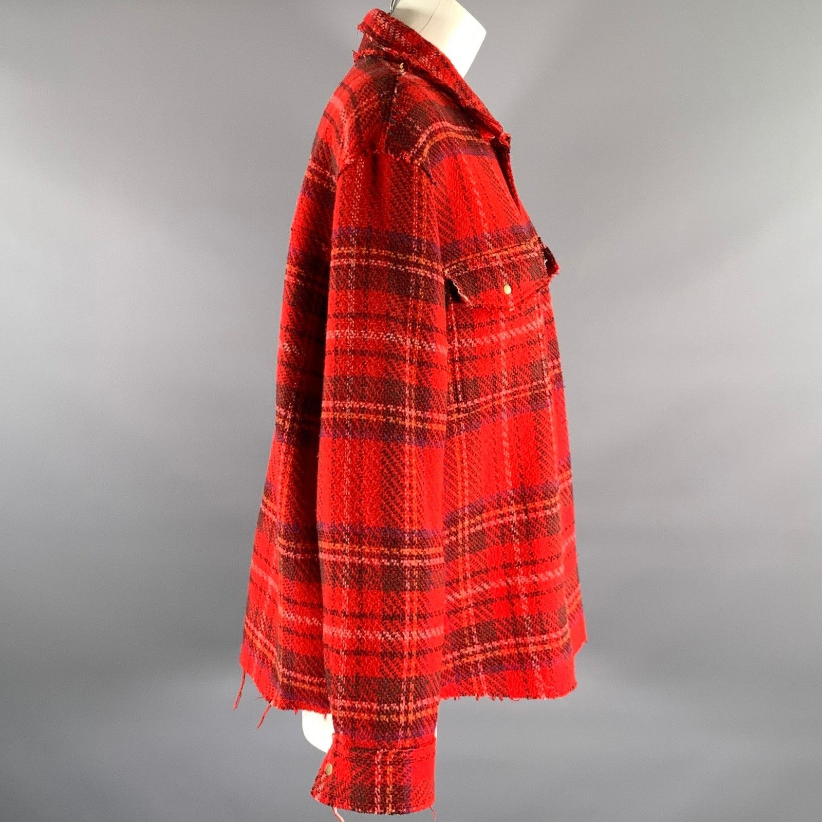 Opening Ceremony OPENING CEREMONY Size XL Red Wool Blend Plaid Jacket Size XL / US 12-14 / IT 48-50 - 3 Thumbnail