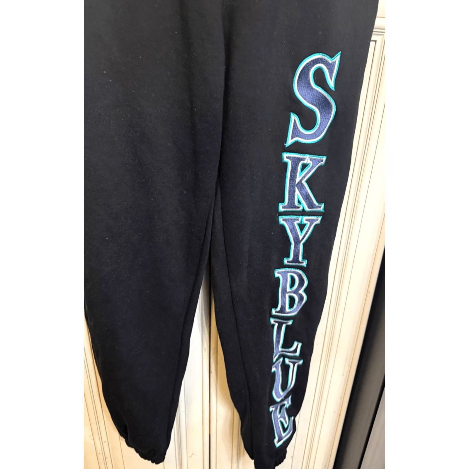 Vintage Skyblue Co. Men's Fleece Pull-on Graphic Jogger Sweatpants Black Medium Size US 31 - 2 Thumbnail