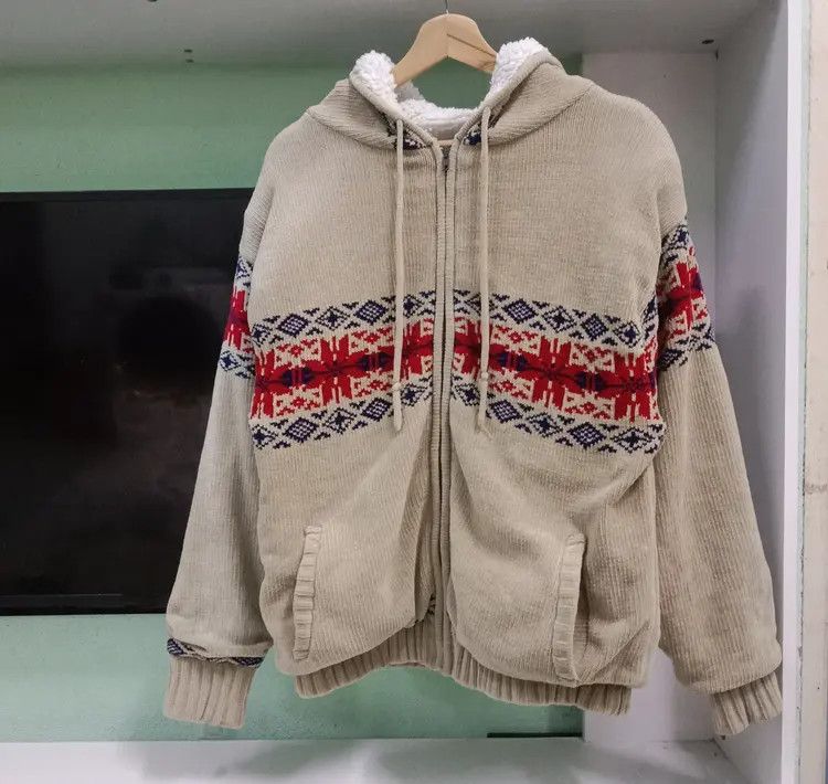Japanese Brand Vintage Horizon Dream Sherpa Lined Hoodie Native Jacket Size US M / EU 48-50 / 2 - 2 Thumbnail