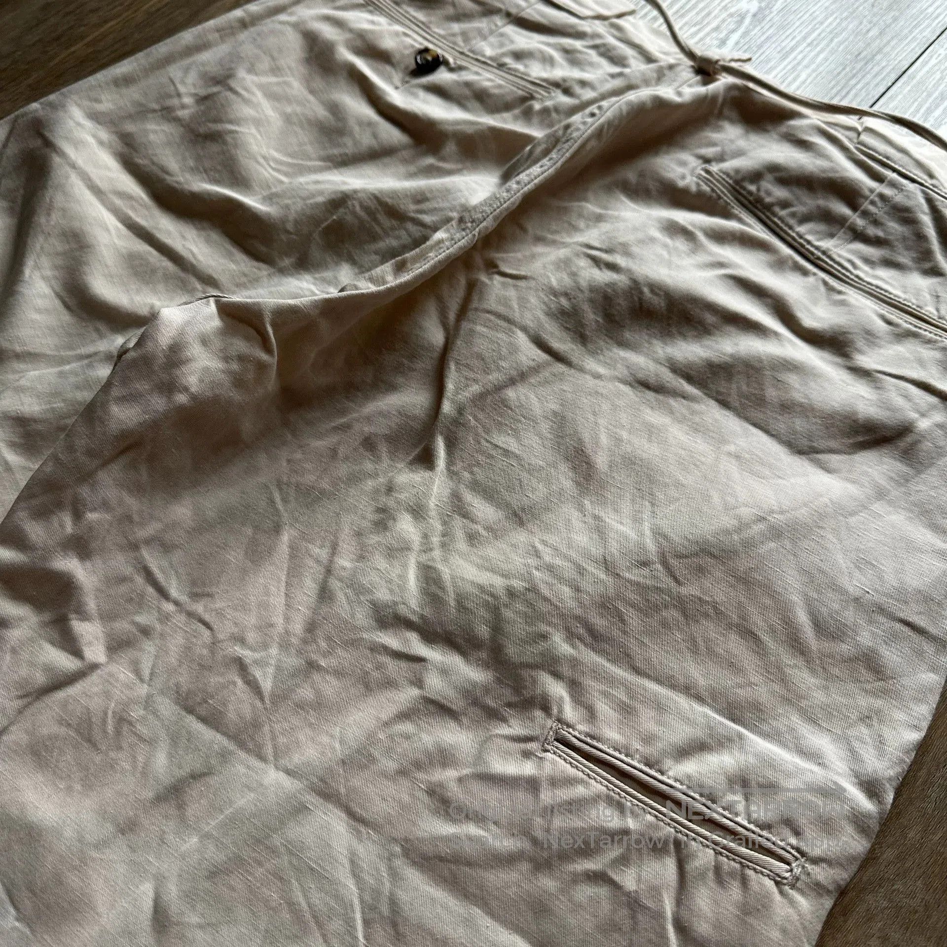 Old Joe OLD JOE Cotton Linen Beige Pants. Size US 32 / EU 48 - 4 Thumbnail