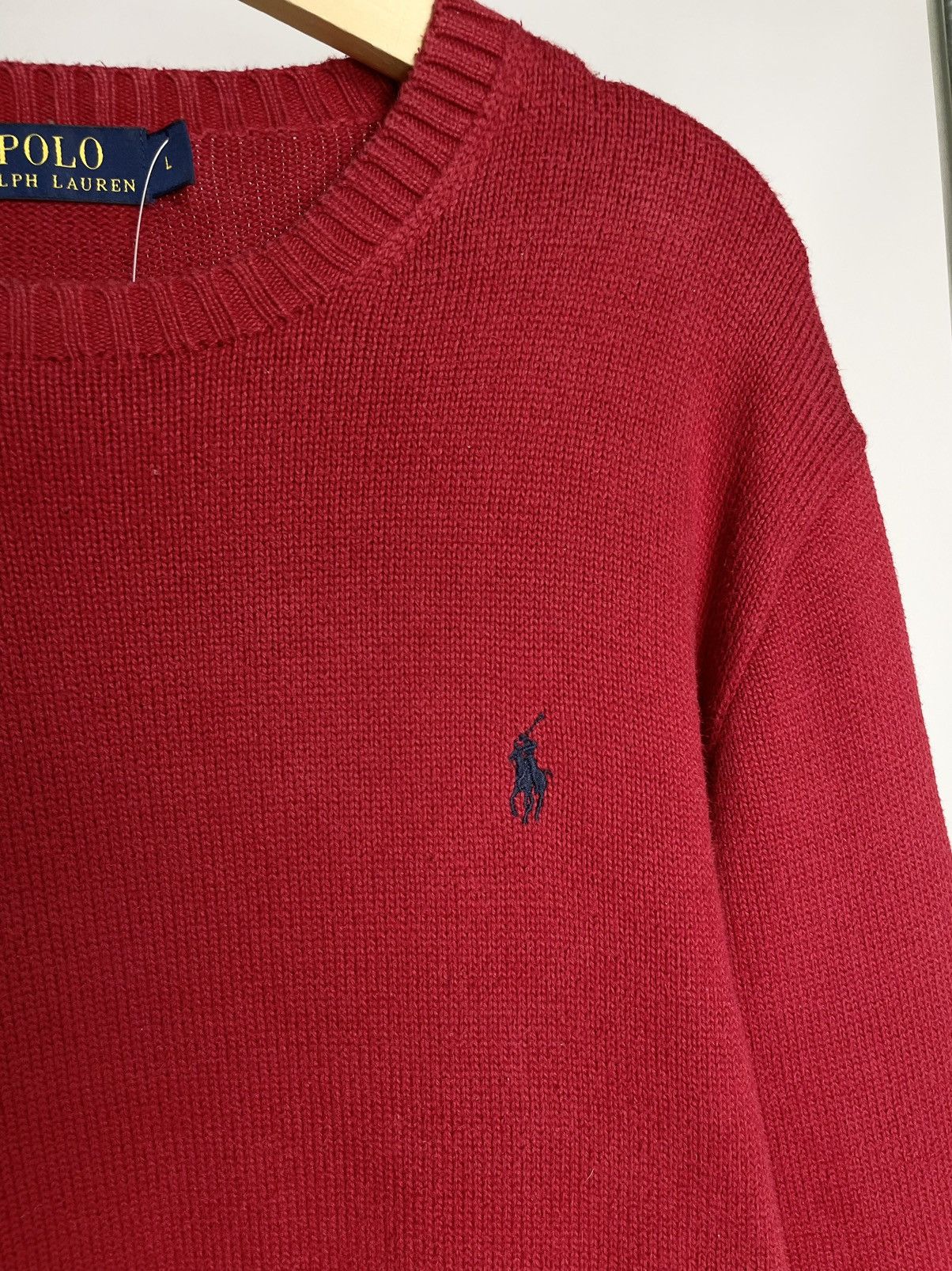 Polo Ralph Lauren Polo by Ralph Lauren ( Size M ) Vintage Red Knit Sweater Size US L / EU 52-54 / 3 - 8 Thumbnail