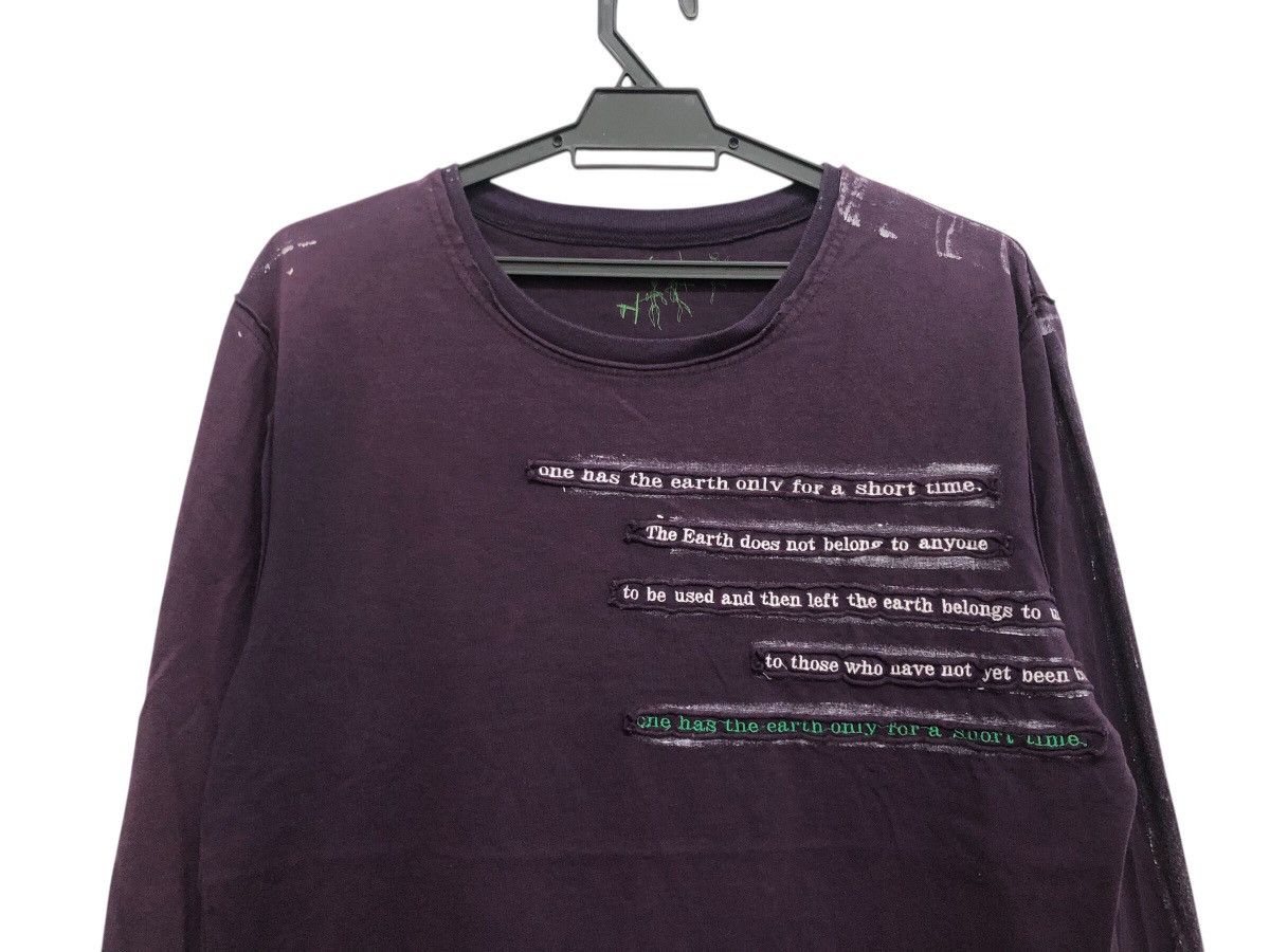 Adolfo Dominguez GRUNGE PATCH POEM TEE PAINT ROLL ROUGH EDGE DISTRESSED STYLE Size US L / EU 52-54 / 3 - 3 Thumbnail