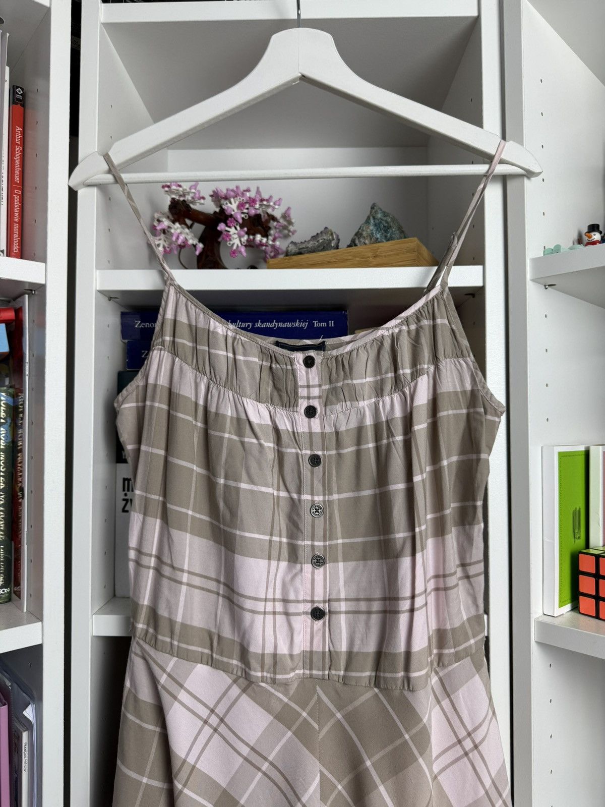 Barbour × Designer Vintage y2k Burbour tartan checked mid length dress S rare Size S / US 4 / IT 40 - 3 Thumbnail