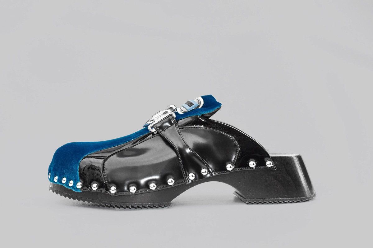 Ancuta Sarca !DS! SS23 Ancuta Sarca Beetle Velvet Leather Trainer Clogs Size US 9 / IT 39 - 17 Thumbnail