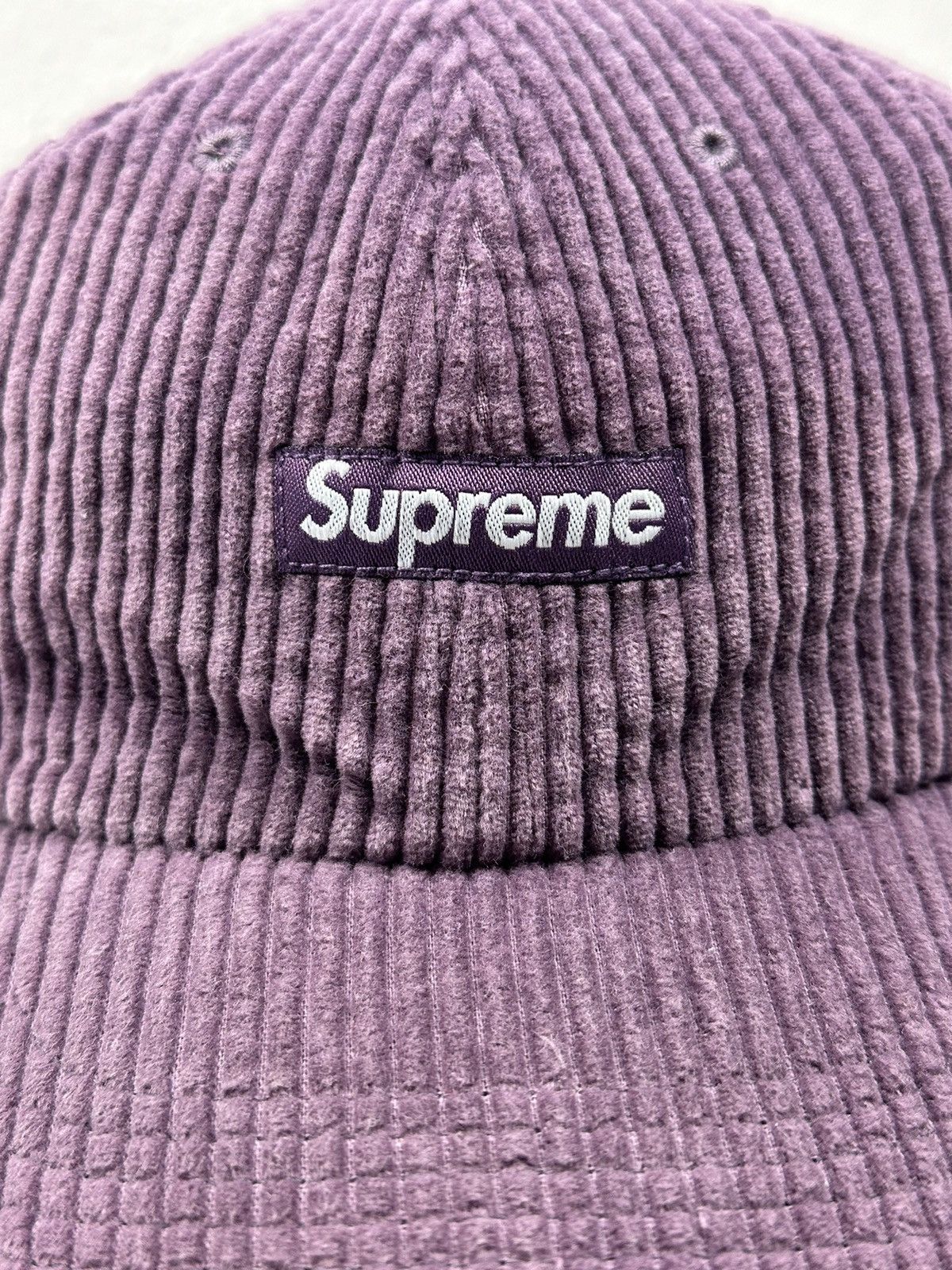 帽子 Supreme Ripple Corduroy Small Box 20aw Supreme 20AW Ripple Corduroy Small Box 6-Panel Cap Brown