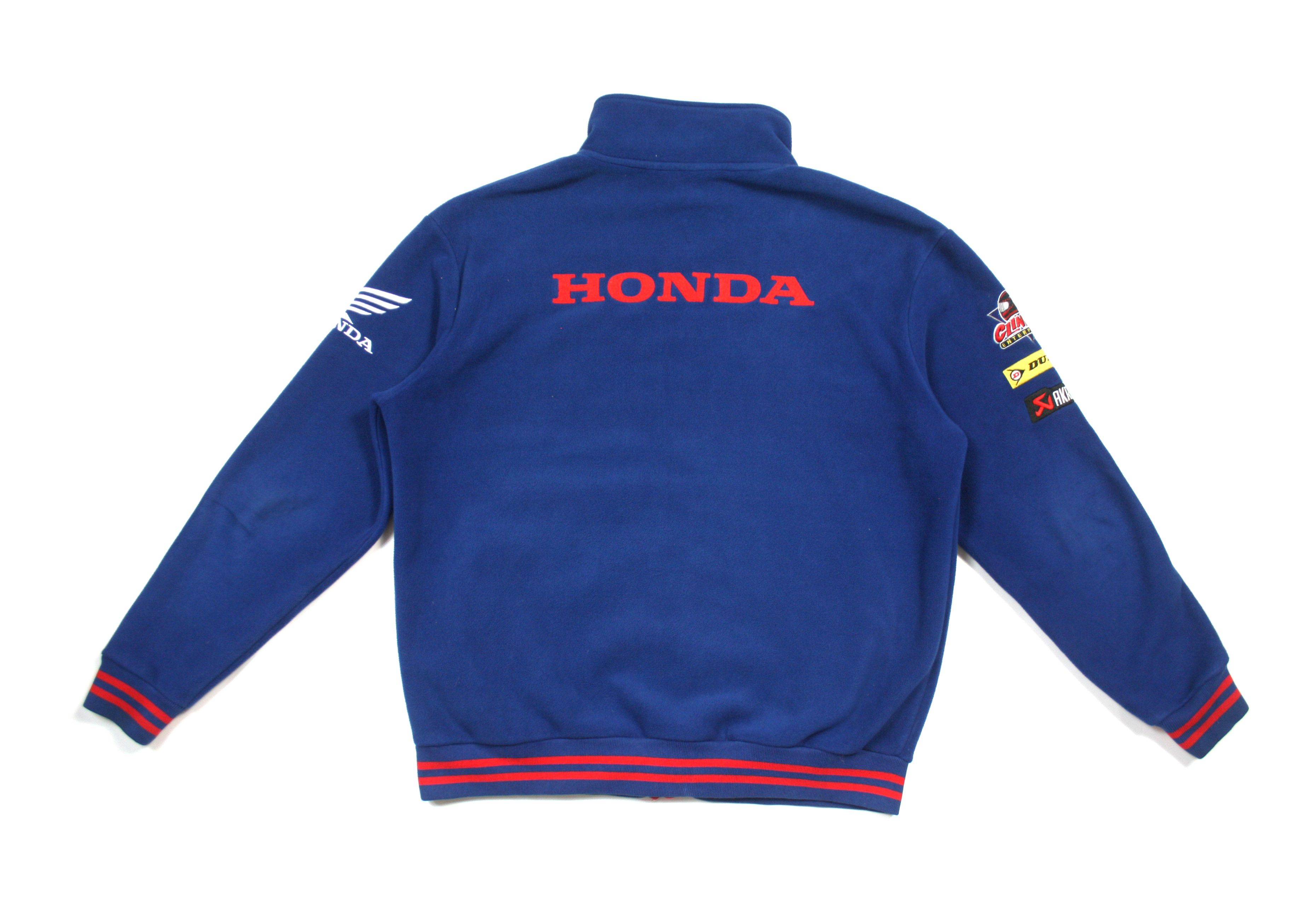 Honda 00S Racing Sponsored Fleece Jacket Vintage Size US M / EU 48-50 / 2 - 2 Thumbnail