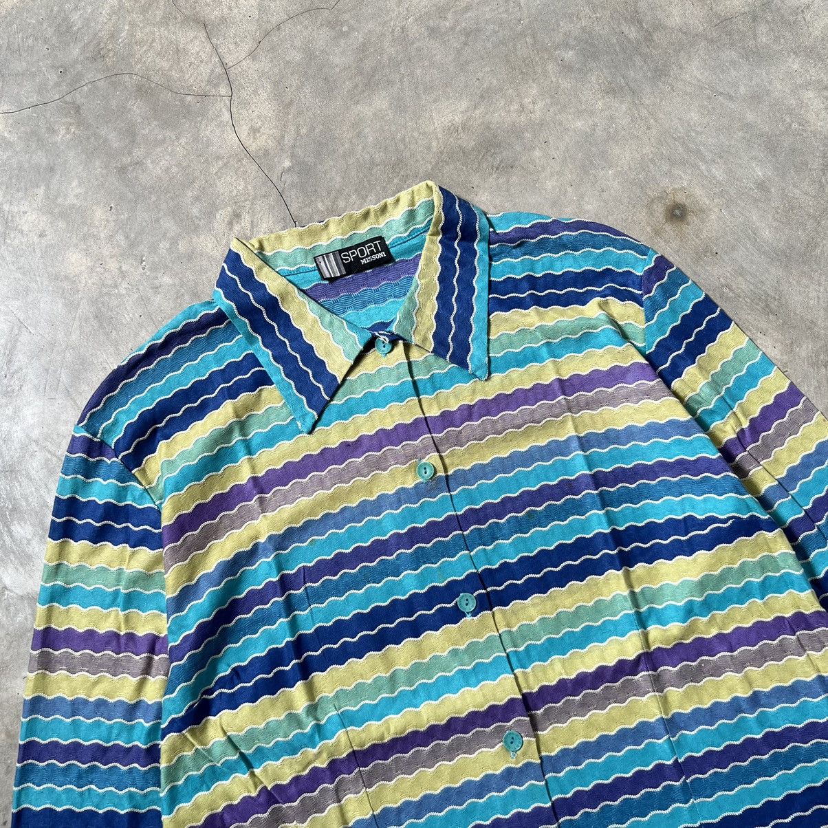 Missoni 1990s Missoni Multicolor Button Longsleeve Shirt Size L / US 10 / IT 46 - 2 Thumbnail