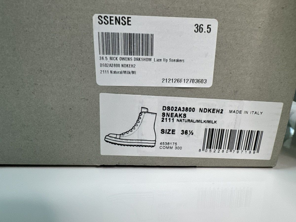Rick Owens Rick Owen’s ramones high milk Size US 6.5 / IT 36.5 - 7 Thumbnail