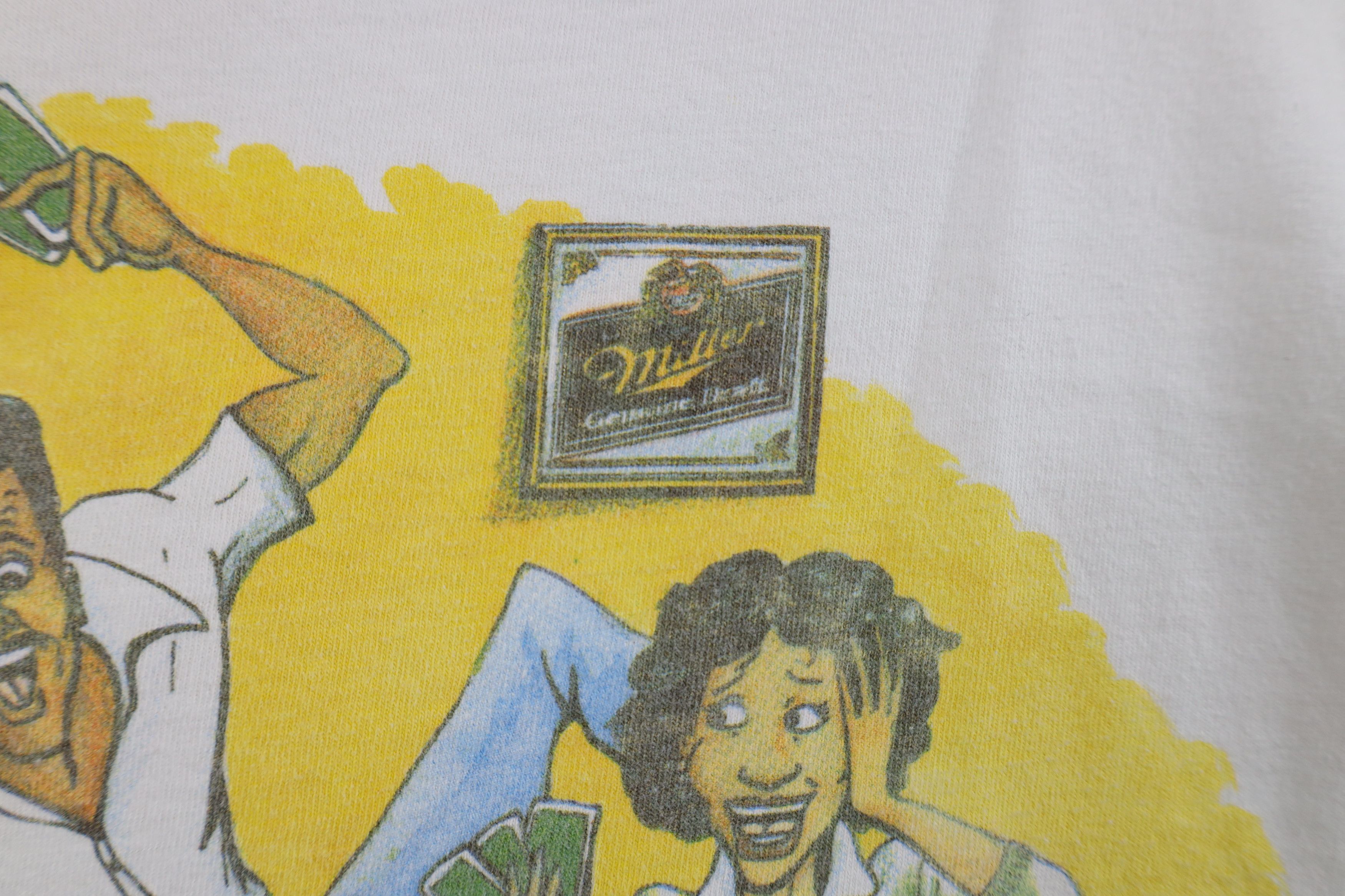 Vintage Vintage 90s Set Time Bid Whist Card Game Comic T-Shirt White Size US XL / EU 56 / 4 - 6 Thumbnail