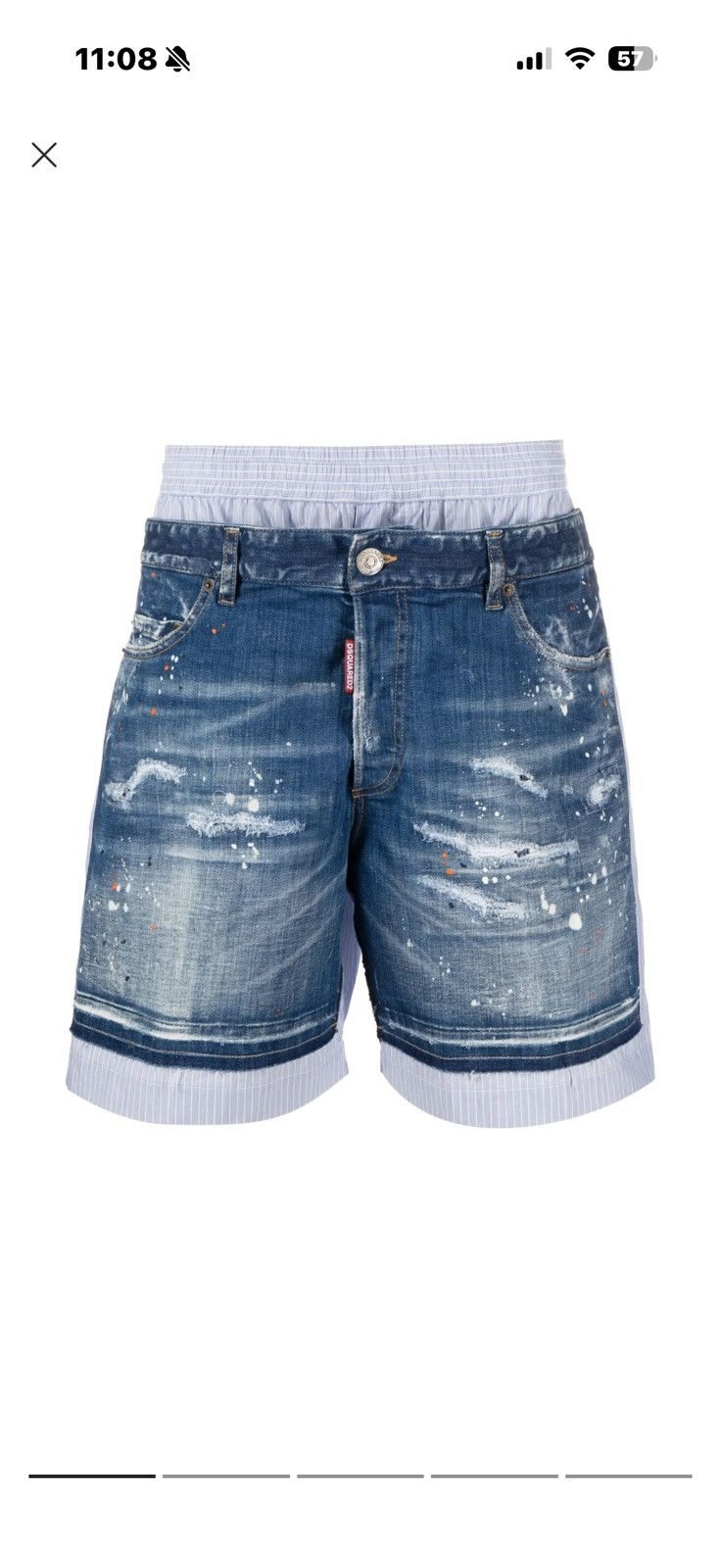 Dsquared2 New $950 Dsquared2 mixed media shorts. 100% authentic Size US 32 / EU 48 - 2 Thumbnail