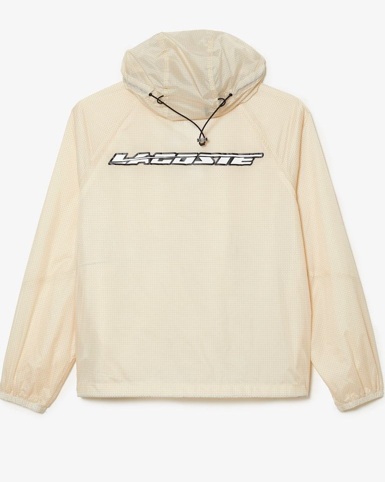 Lacoste 🧥 Lacoste Lightweight Windbreaker Jacket – Cream Grid Size M Size US M / EU 48-50 / 2 - 1 Thumbnail