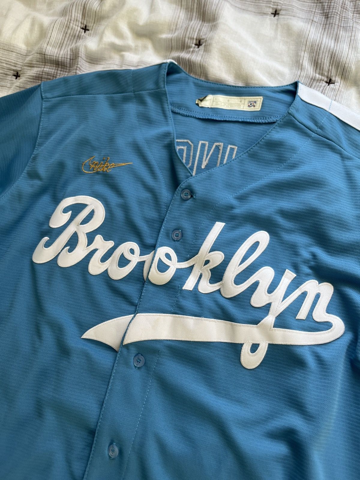 Nike Nike Jackie Robinson Jersey Size US L / EU 52-54 / 3 - 3 Thumbnail