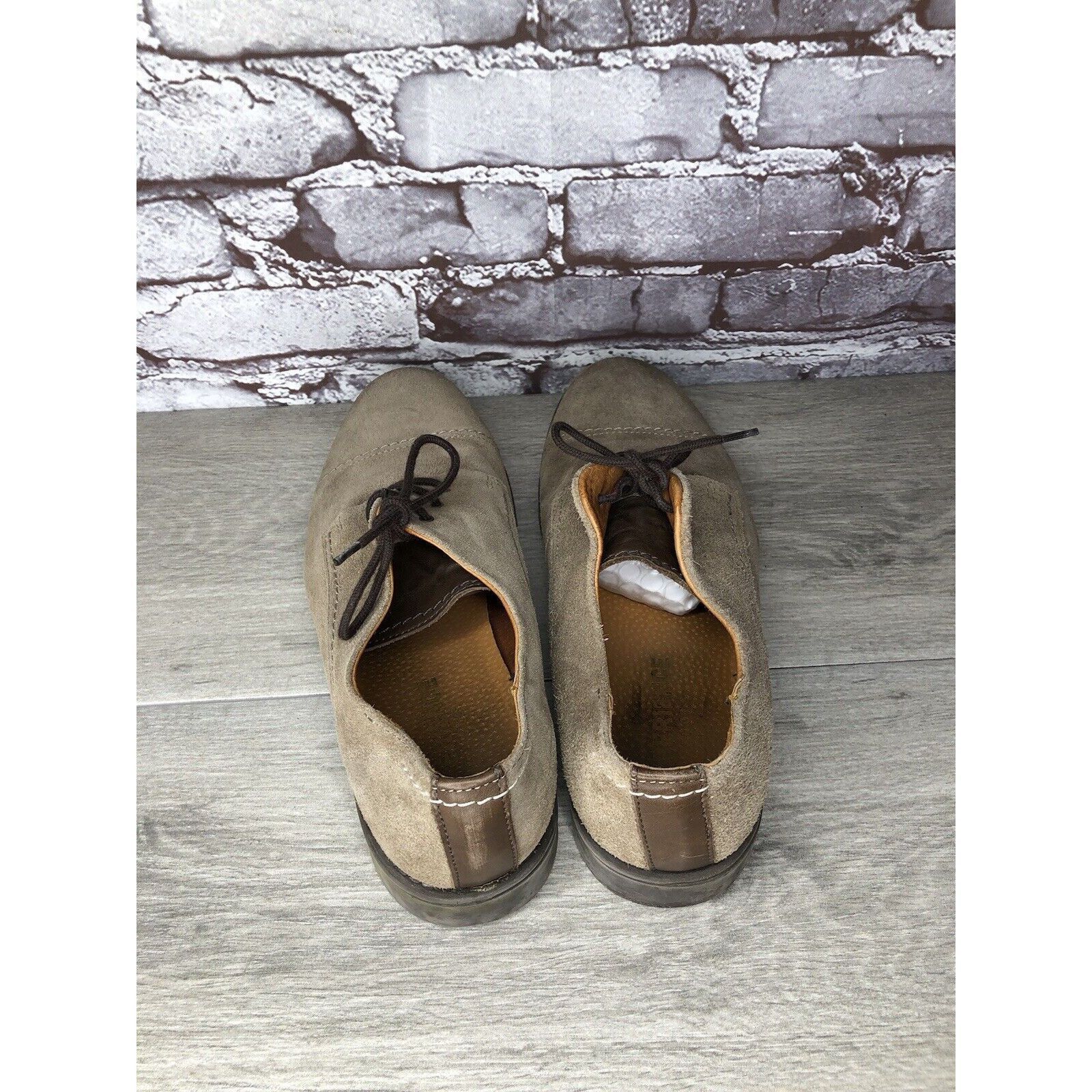 Other Experience Taupe Suede Leather Oxfords Cap Toe Casual Shoes Size US 9 / EU 42 - 6 Thumbnail