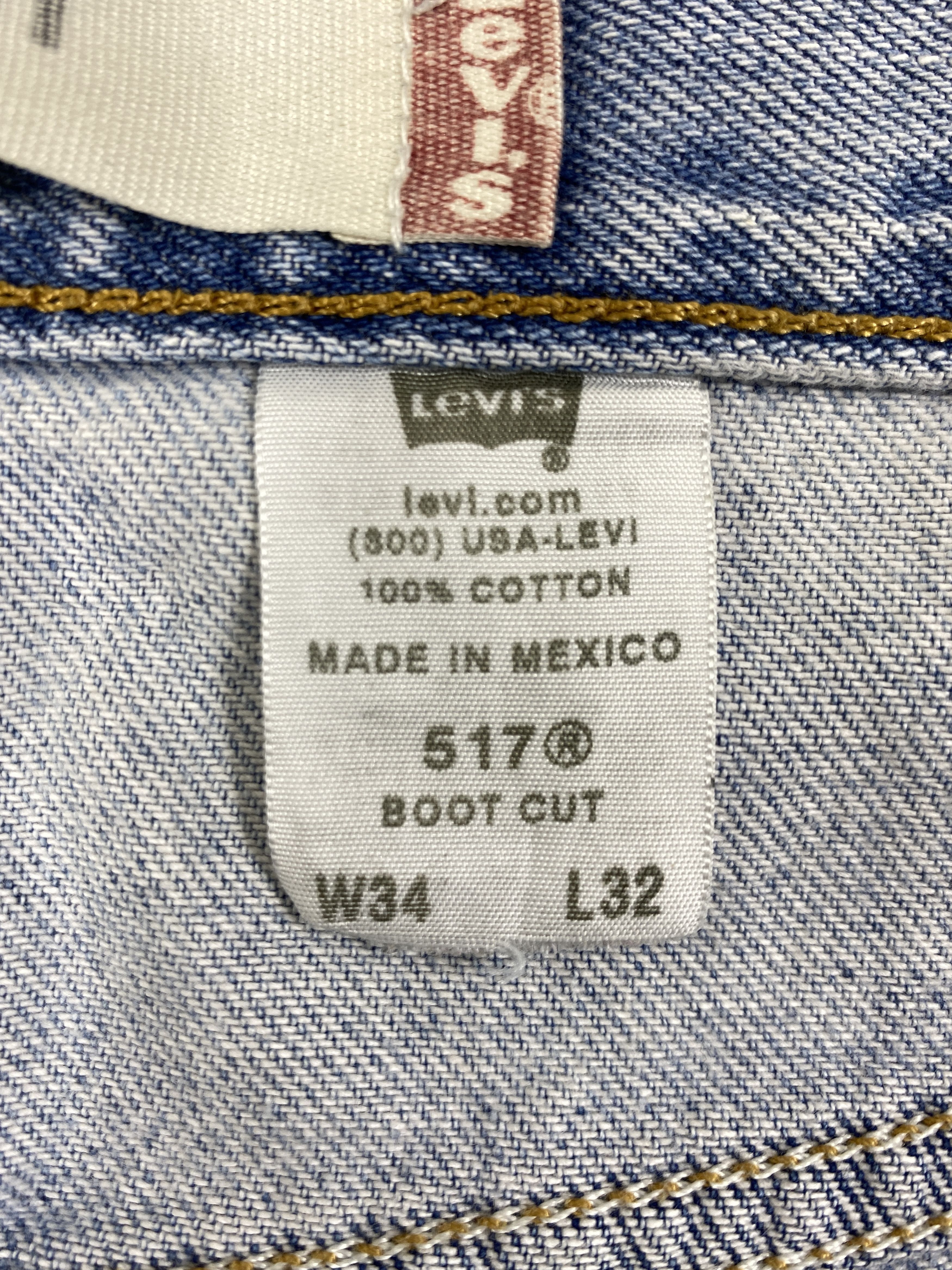 Levi's Vintage Levi's 517 Light Blue Wash Flare 34x33 Denim-JN1814 Size US 34 / EU 50 - 8 Thumbnail