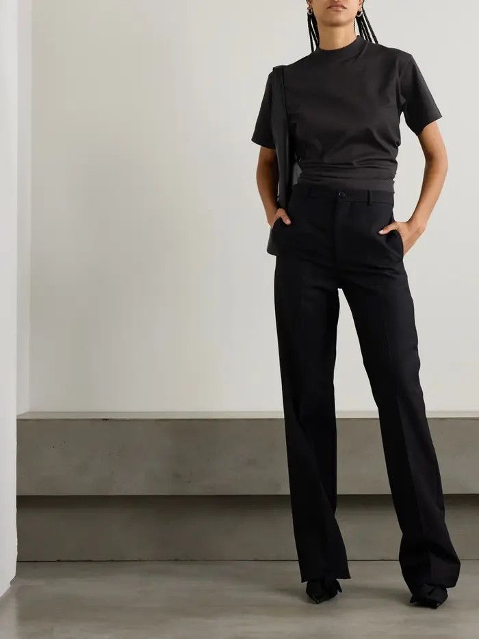 Balenciaga o1tr1nto0526 Knotted T-Shirt Small Fit in Black Size XS / US 0-2 / IT 36-38 - 2 Thumbnail