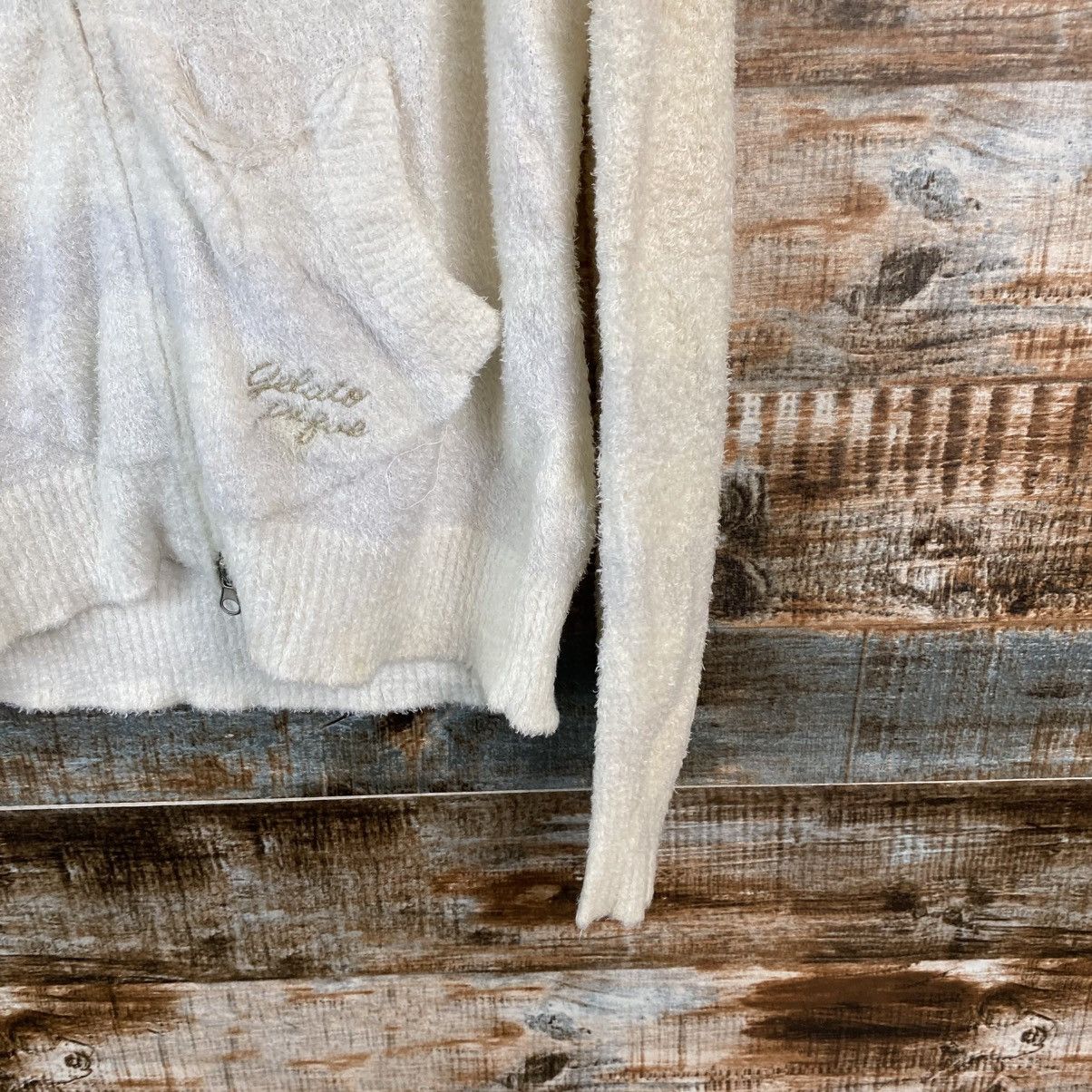 Japanese Brand DL Pique White fur shaggy Knitwear #C1041 Size M / US 6-8 / IT 42-44 - 8 Thumbnail